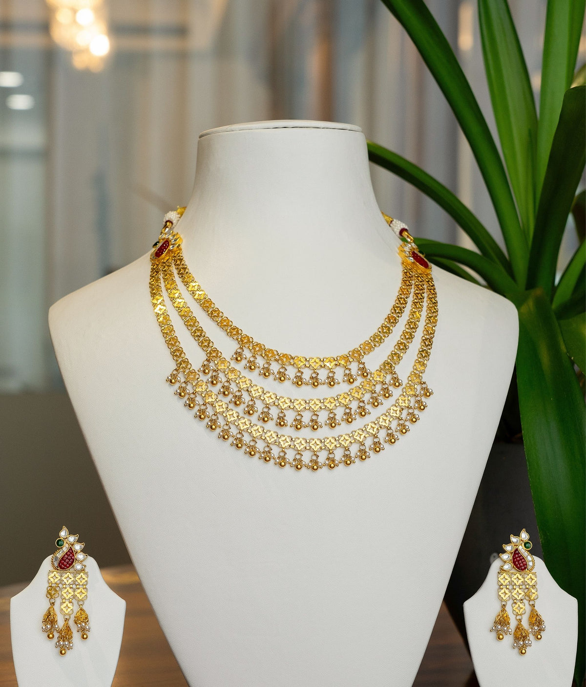Bridal Jewellery Tola Gold Necklace Designs With Price Advika 22kt
