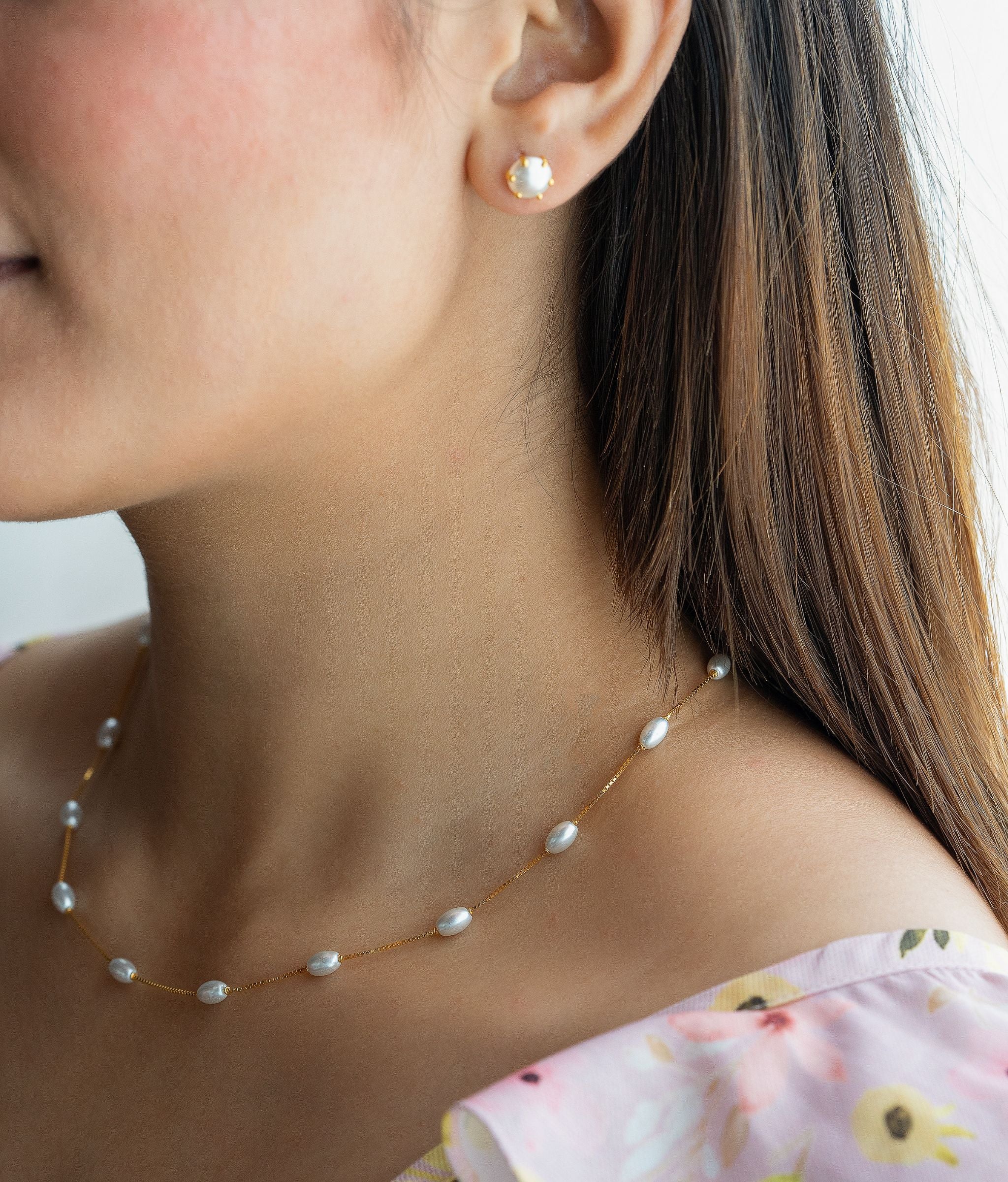 Dot 22kt Gold Pearl Studs