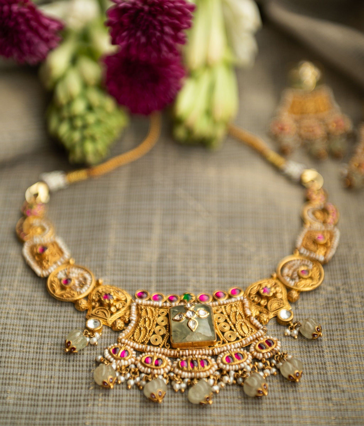 Temple Jewellery Tanishq Gold Necklace Designs With Price In India