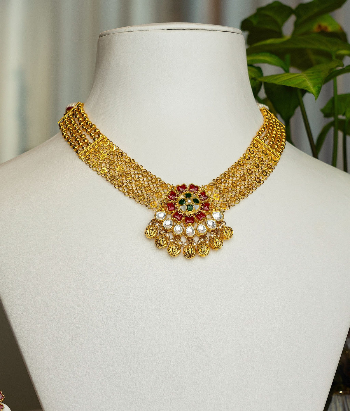 Choker Light Weight Gold Sets Light Weight Gold Necklace Set – RK