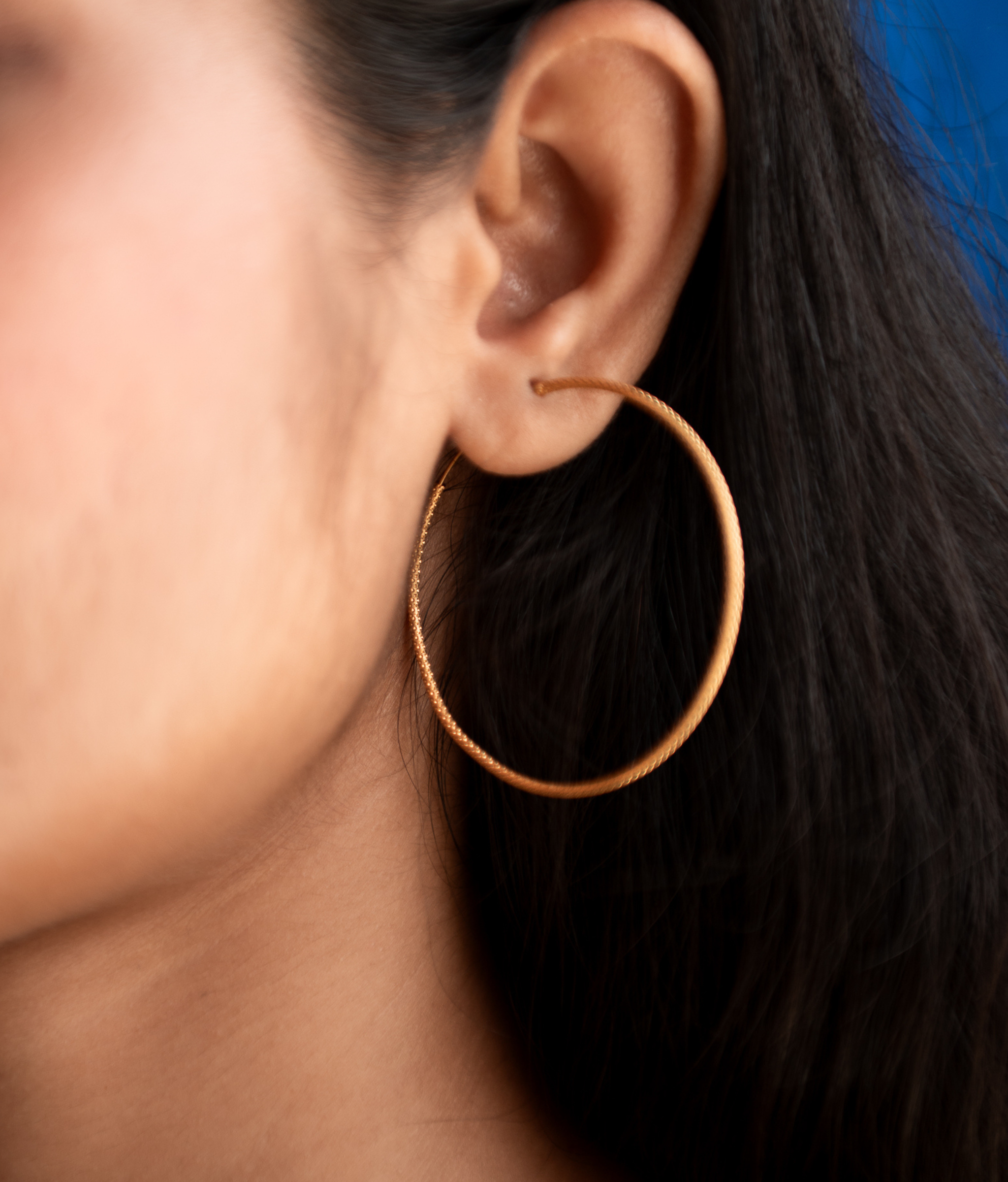 Nagma 22kt Gold Hoop Earrings