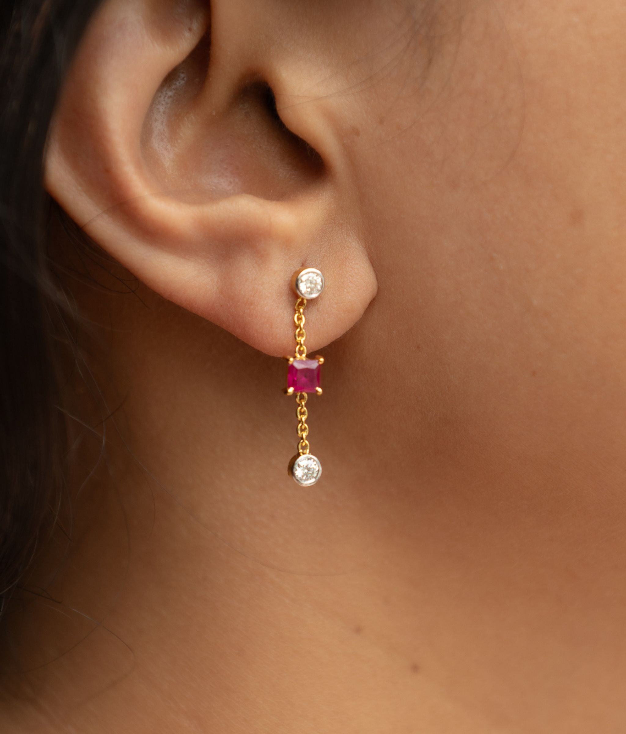 Ruby Linea Earrings