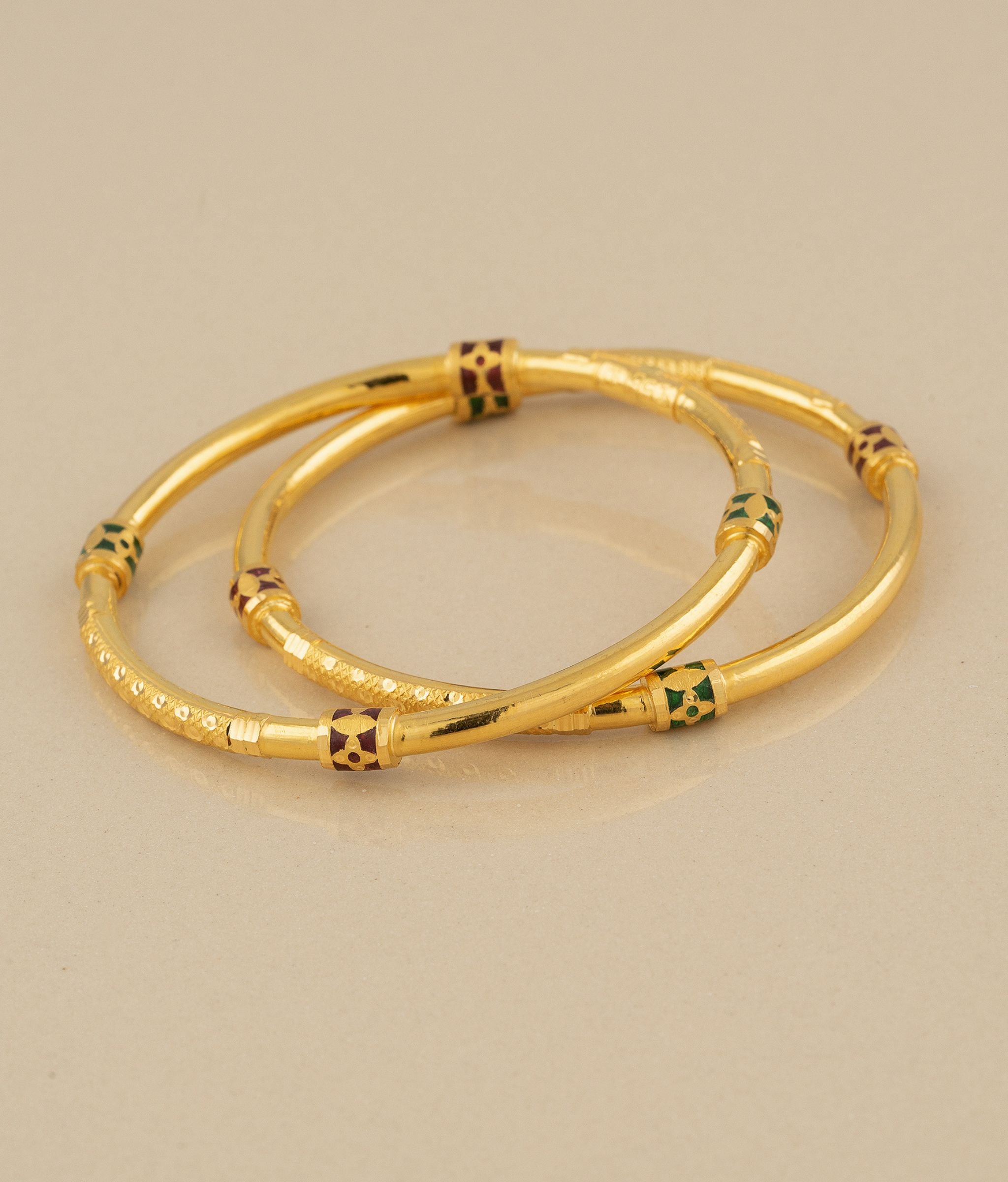 Ameet 22k Gold Bangels - Set Of 2