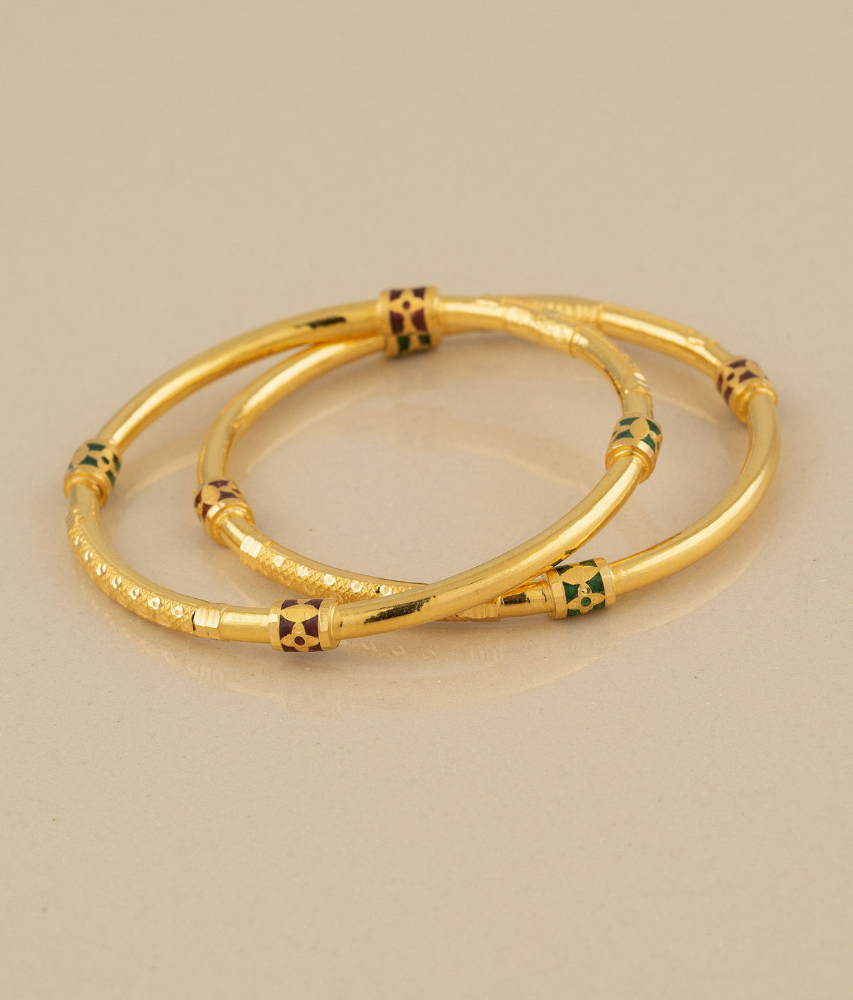22k Gold 12 Gms Gold Bangles Ameet Gold Bangles (Set Of 2)