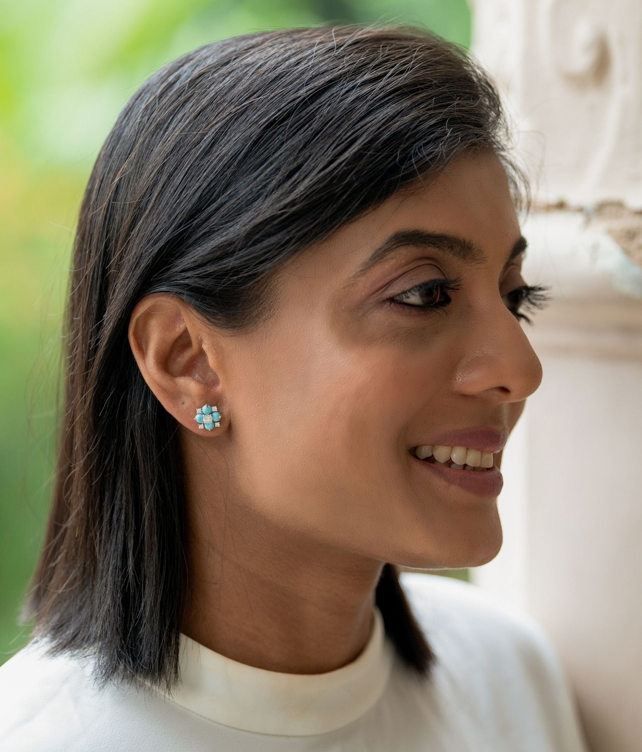 Feroz Turquise Stone Earrings