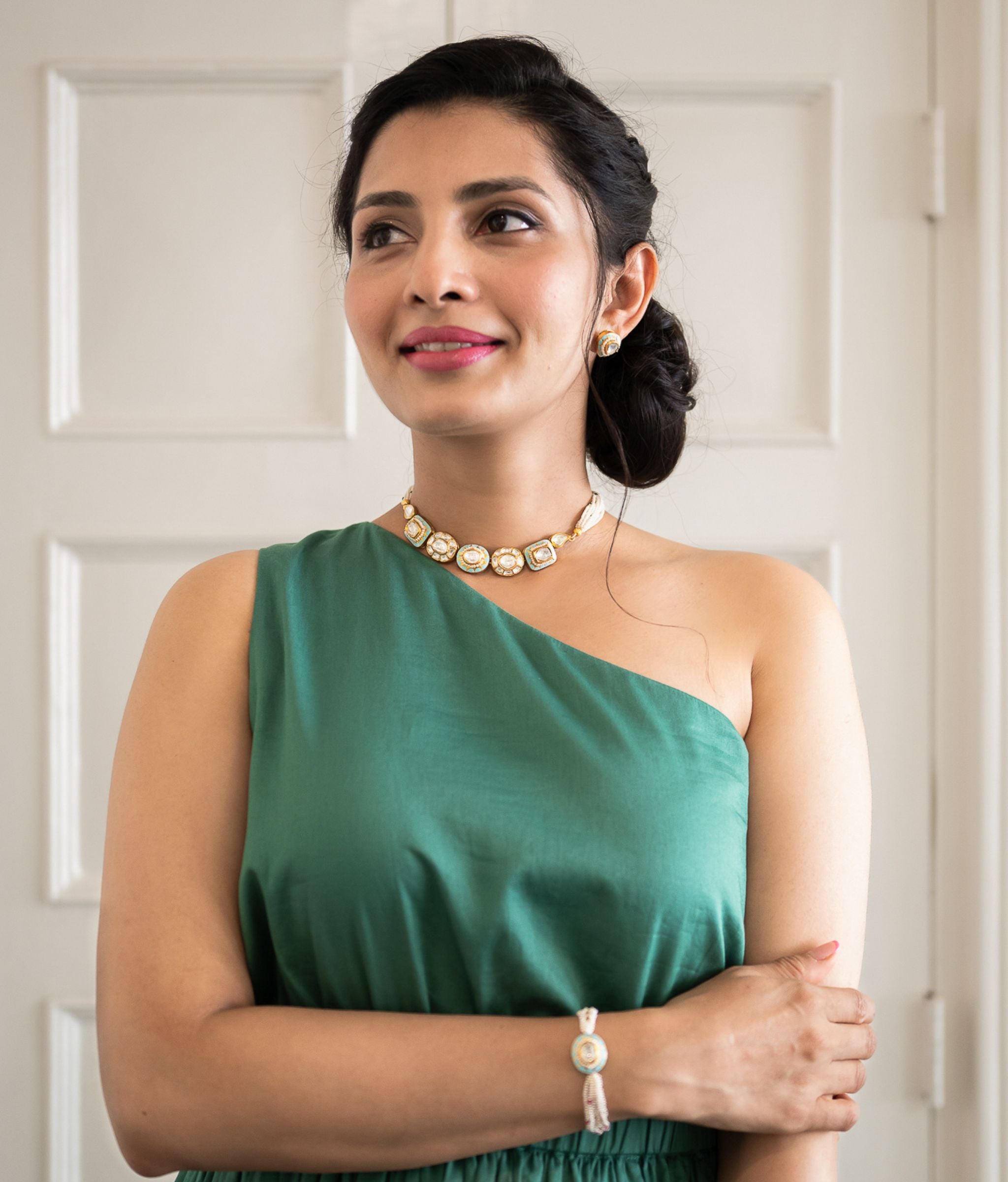 Feroz Polki Gold Bracelet