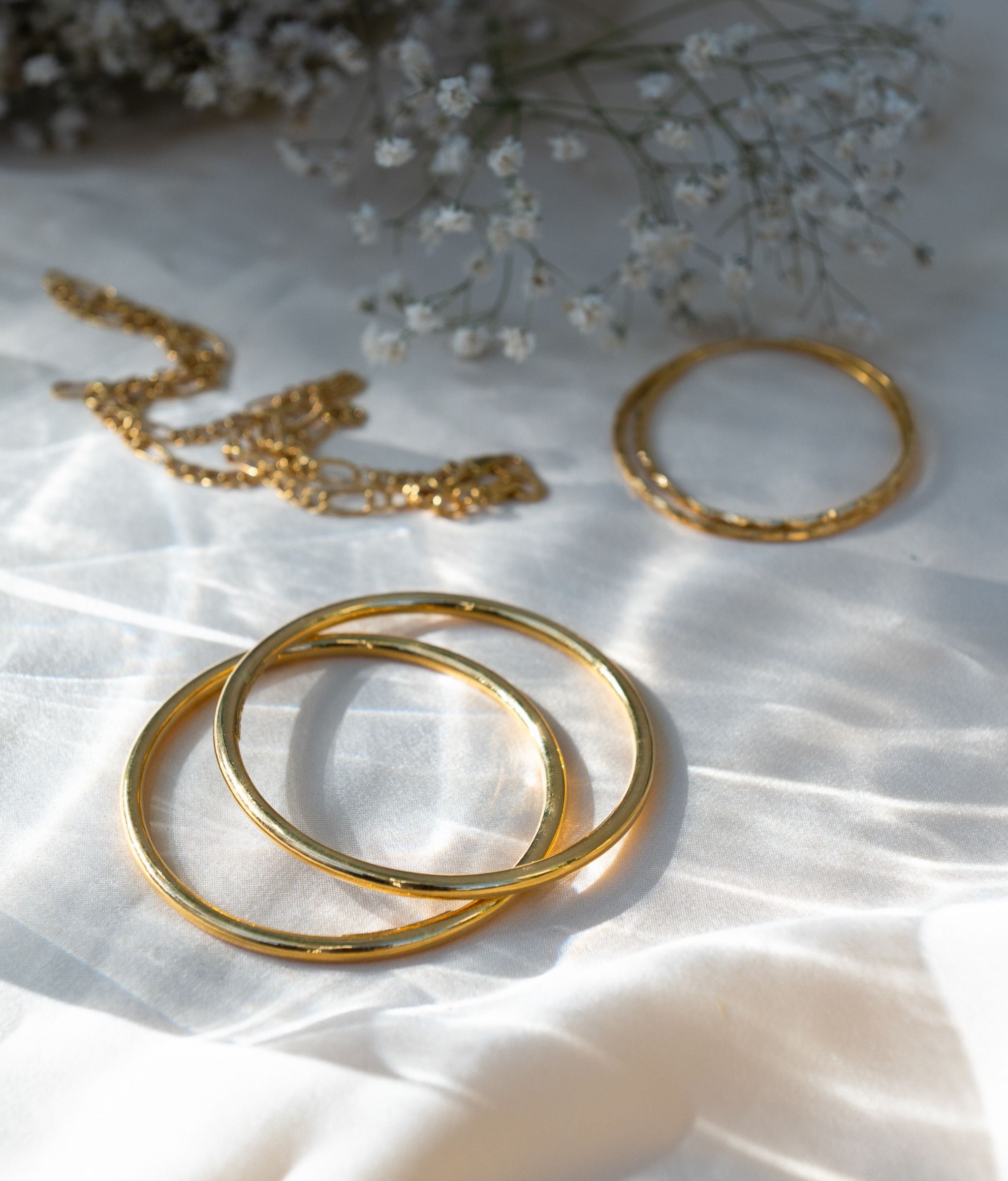 Ivy Plain 22k Gold Bangles