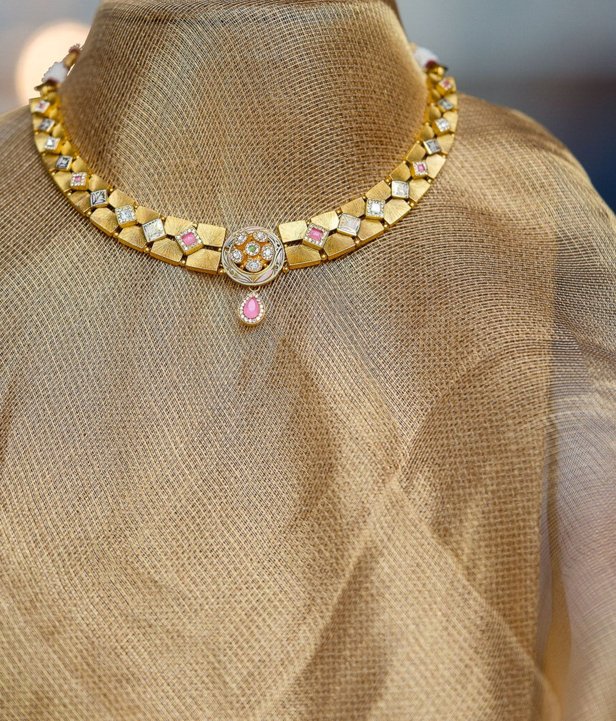 Light Weight Joker Necklace Design Gold Bridal Gold Choker