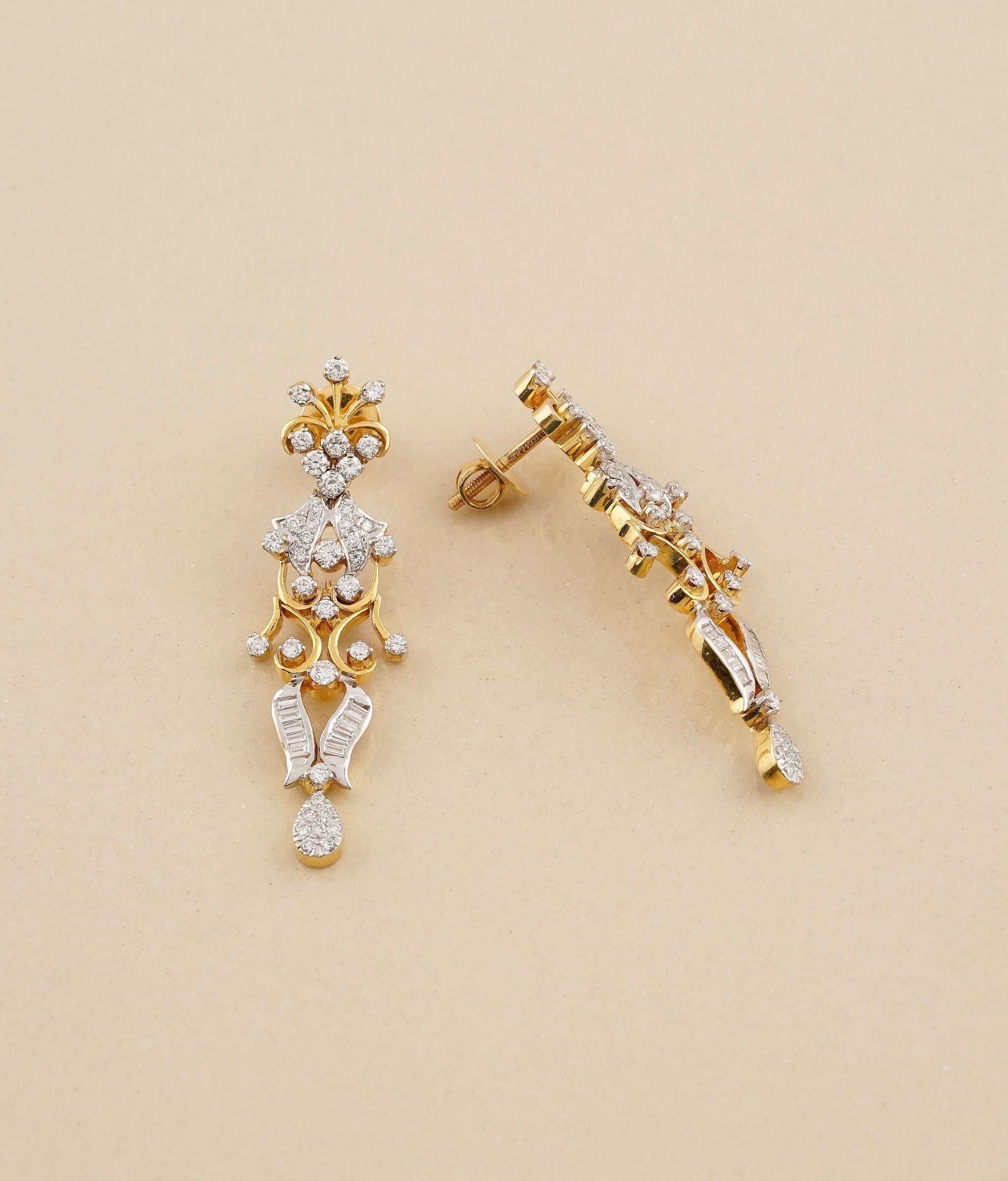 Lyrical Melody Gold & Diamond Earrings