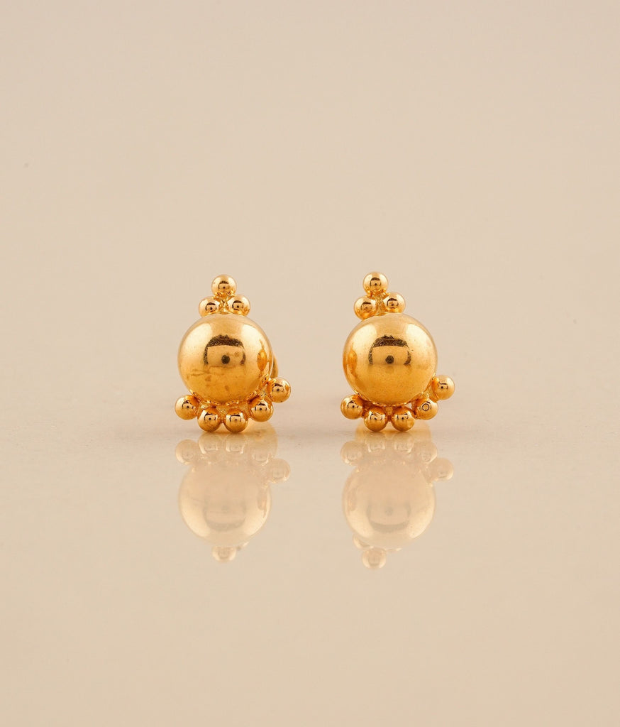 Nira 22k Gold Stud Earrings
