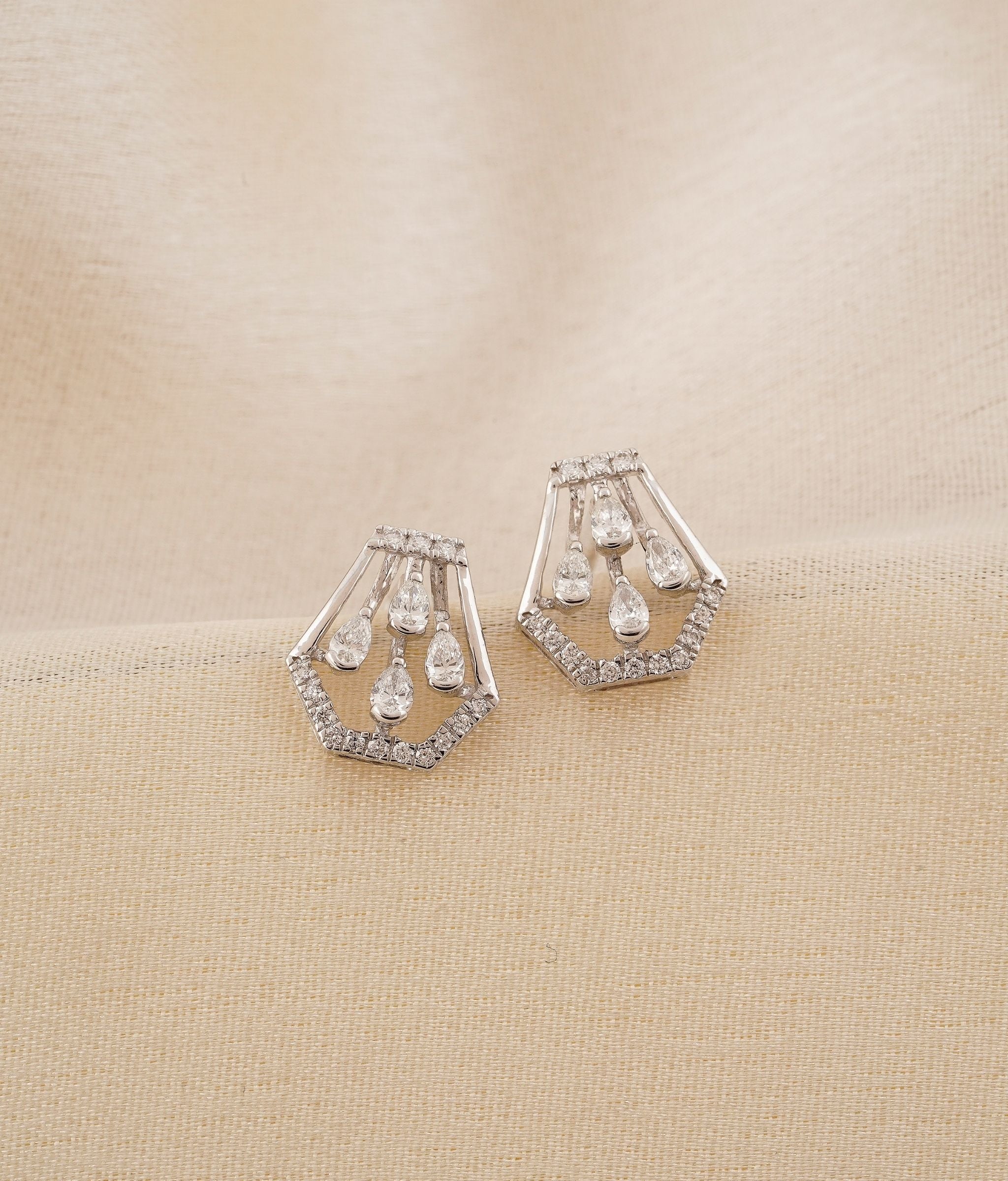 Pehal White Gold & Diamond Earrings