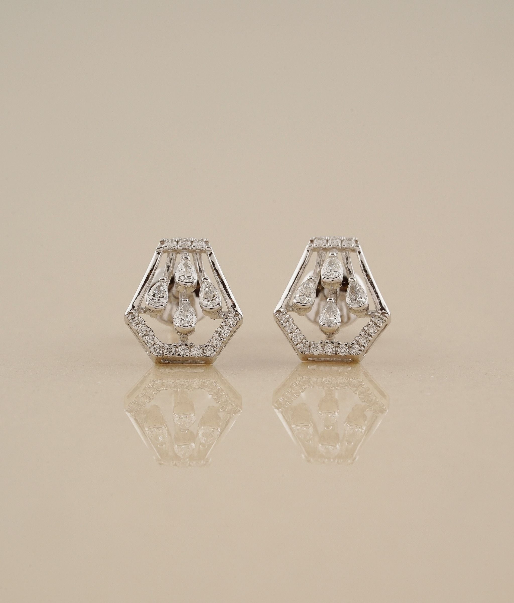 Pehal White Gold & Diamond Earrings