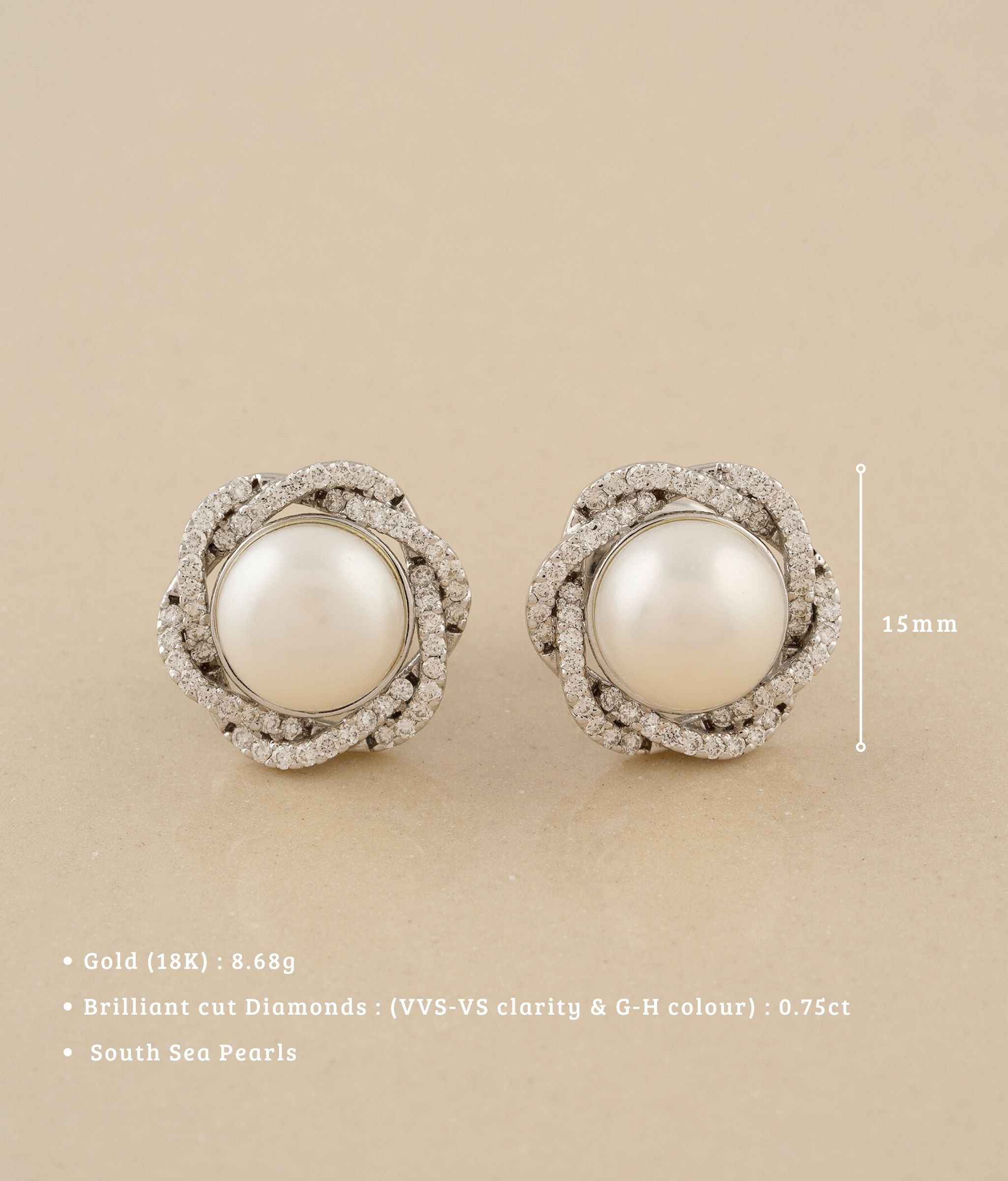 18k Gold Quito Diamond Stud Earrings