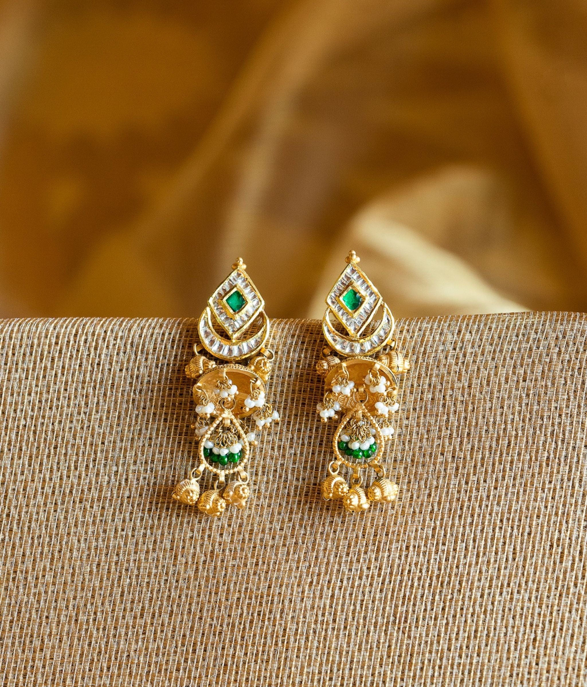 Rekha 22K Gold Choker Set With Jhumka