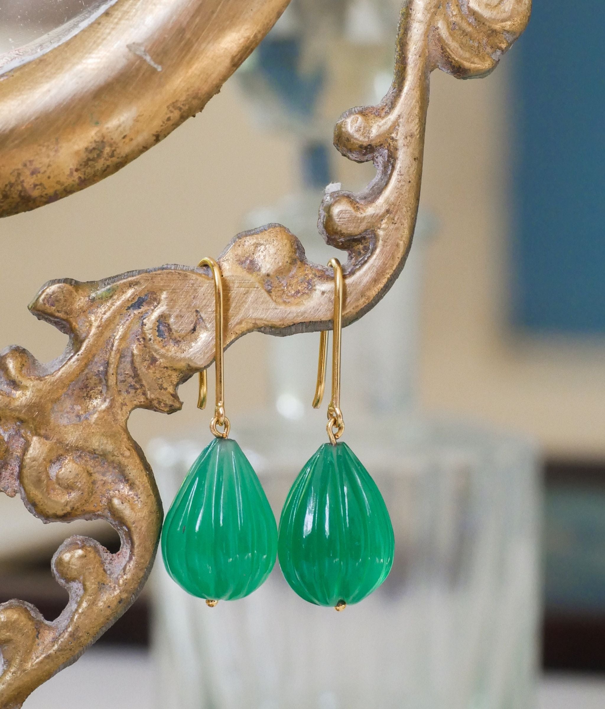 18k Gold Spring Drops Earrings