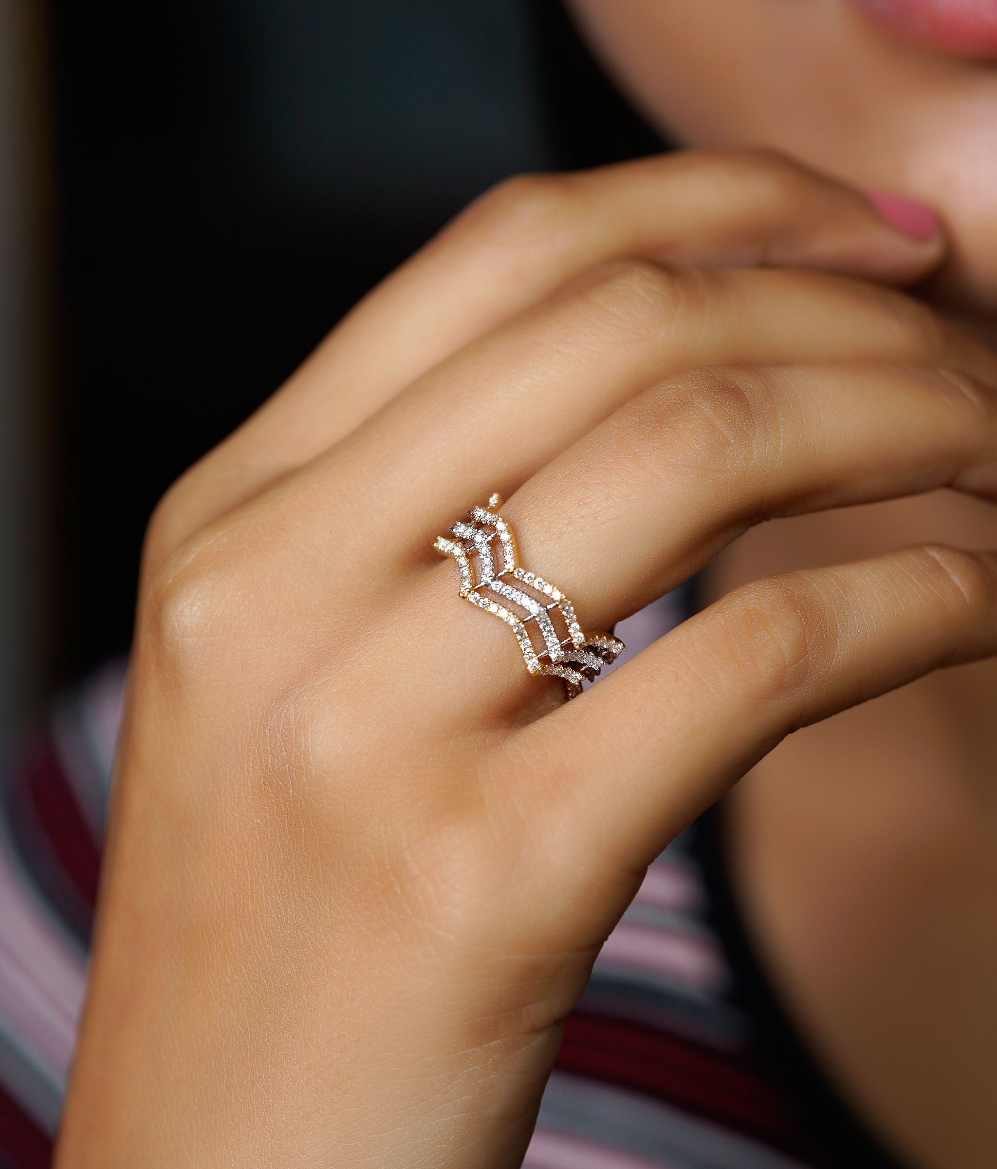 Starburst Gold & Diamond Ring