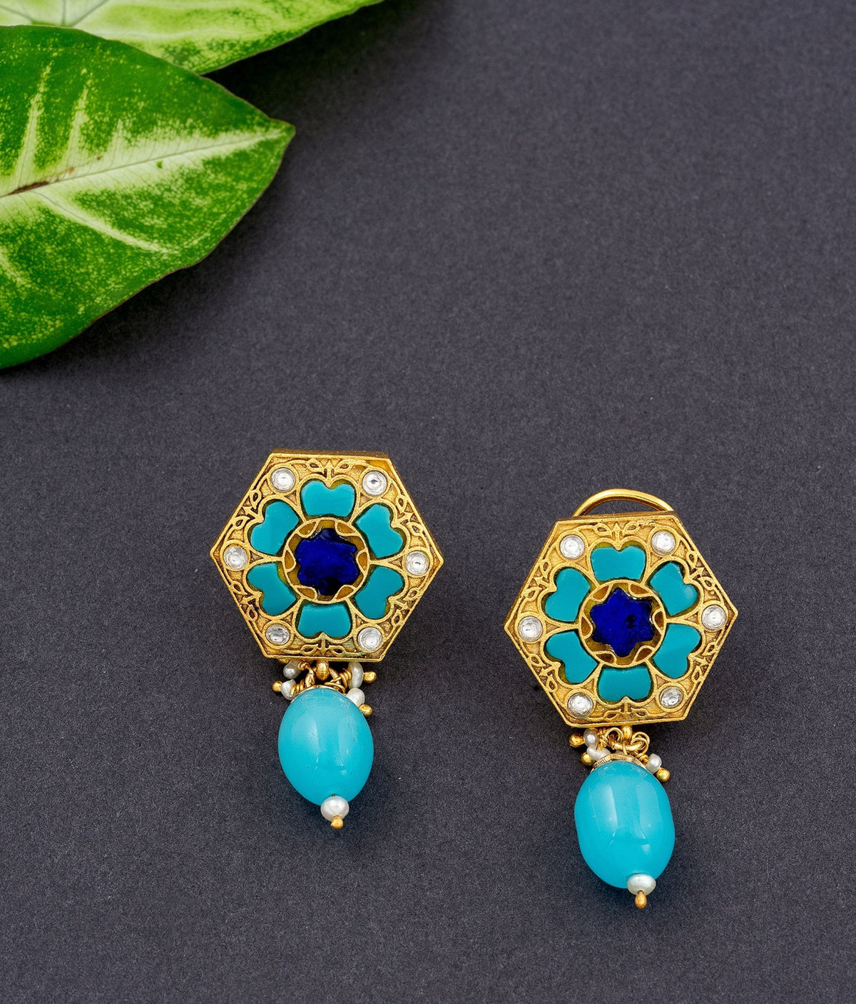 Feroza best sale stone earrings
