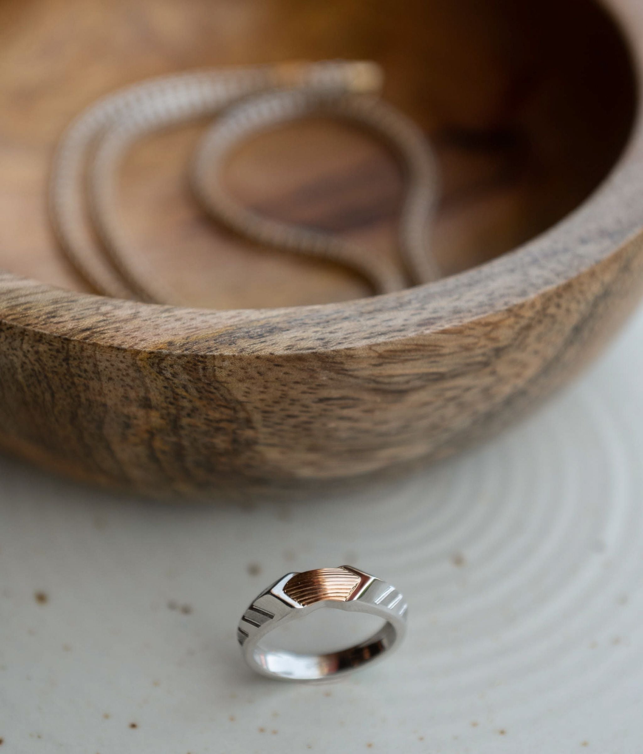 Art Deco Men's Gold & Platinum Ring