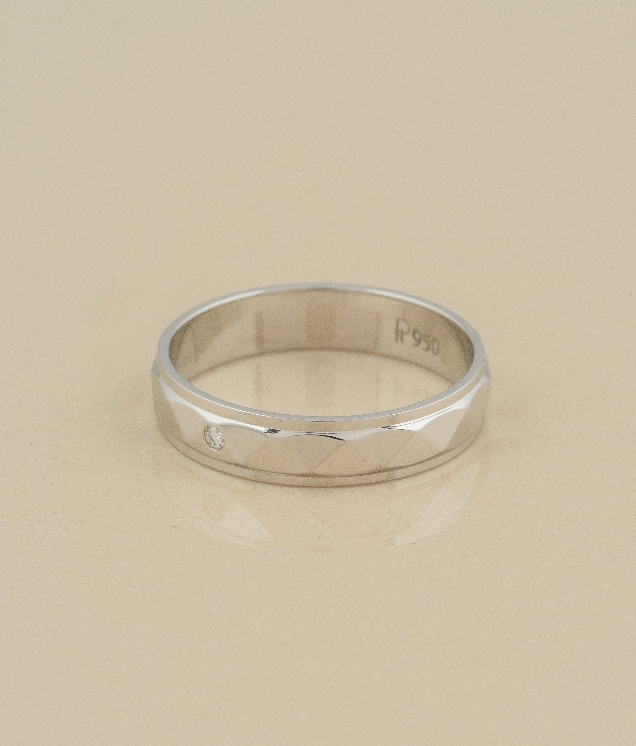 Love Band Platinum & Diamond Ring For Men