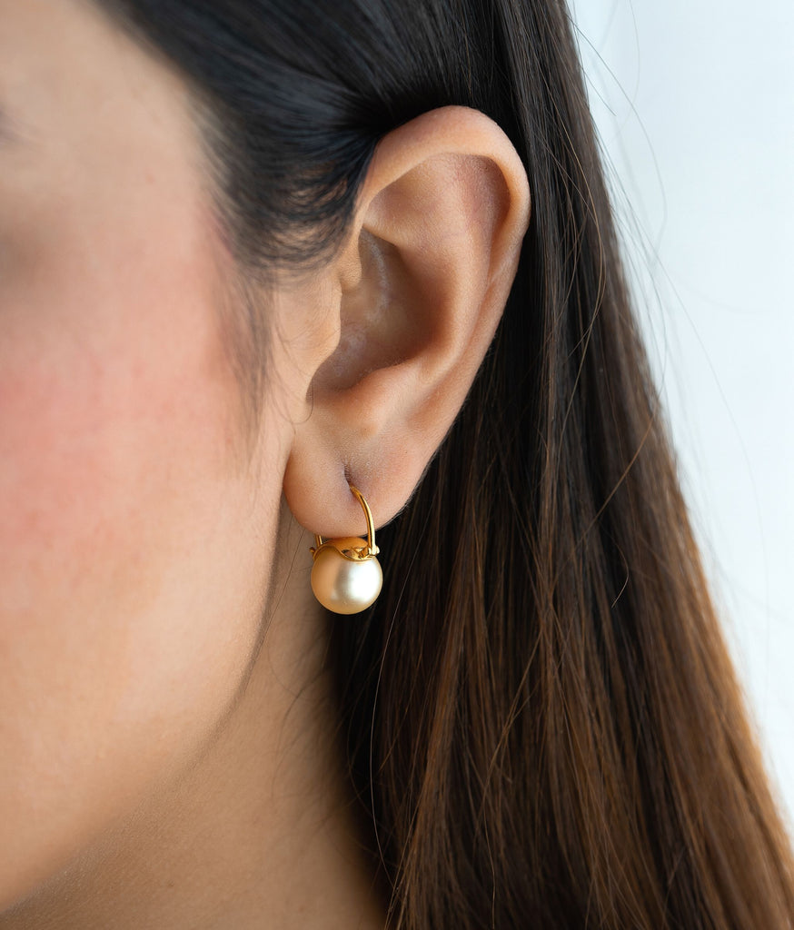 Dawn Pearl Earrings ( Yellow )