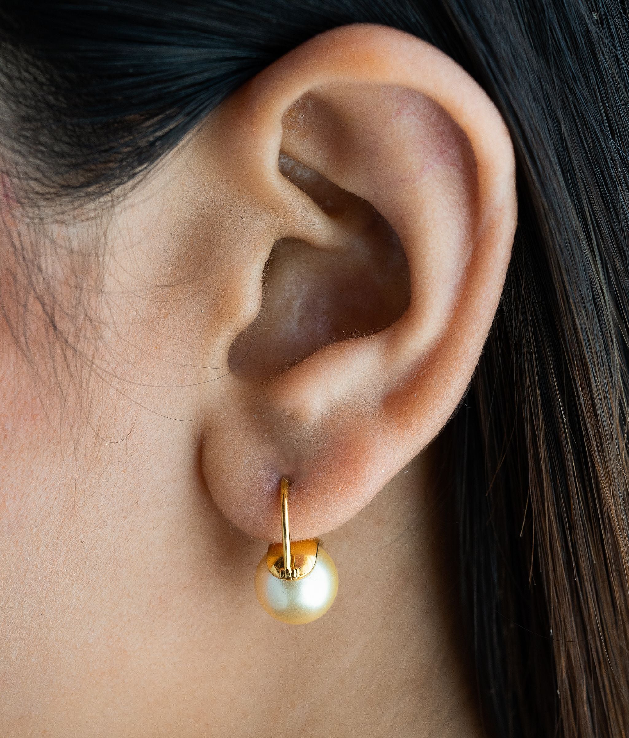 Dawn Pearl Earrings ( Yellow )