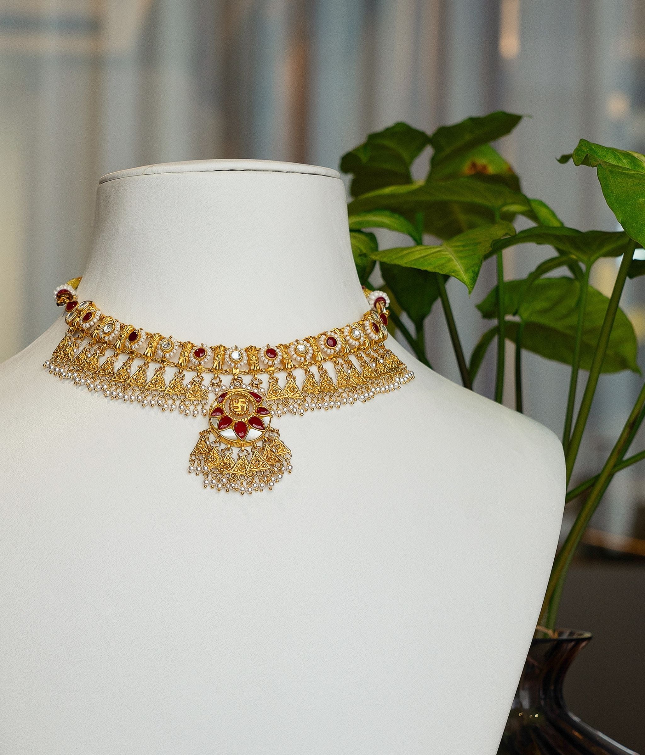Malabar 22kt Gold Choker Set R Narayan Jewellers