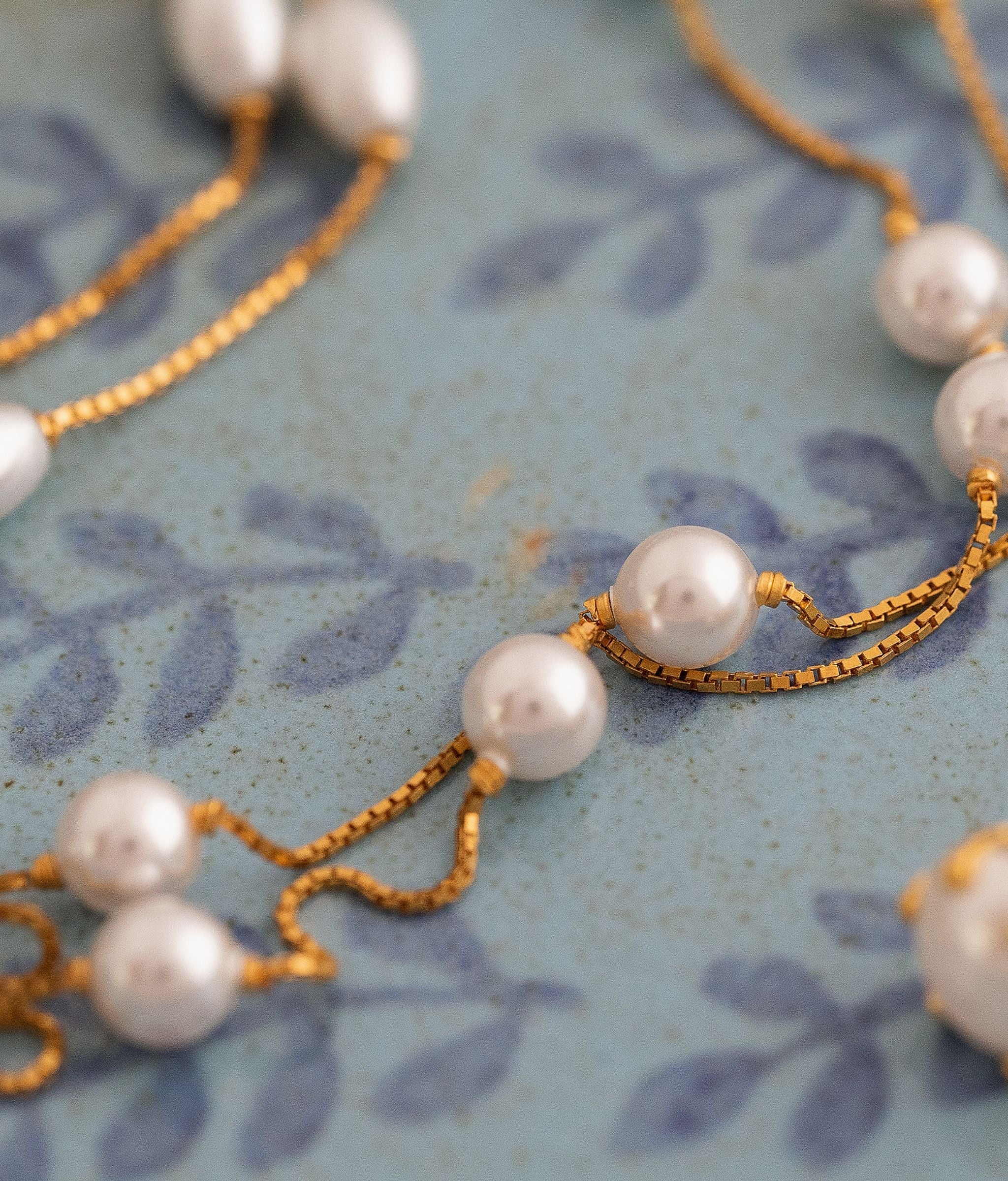 Oceana 22k Gold Pearl Chain