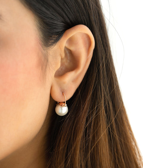 Jewellery Hat's ® big pearl studs - 20 mm big pearl earrings - big pea