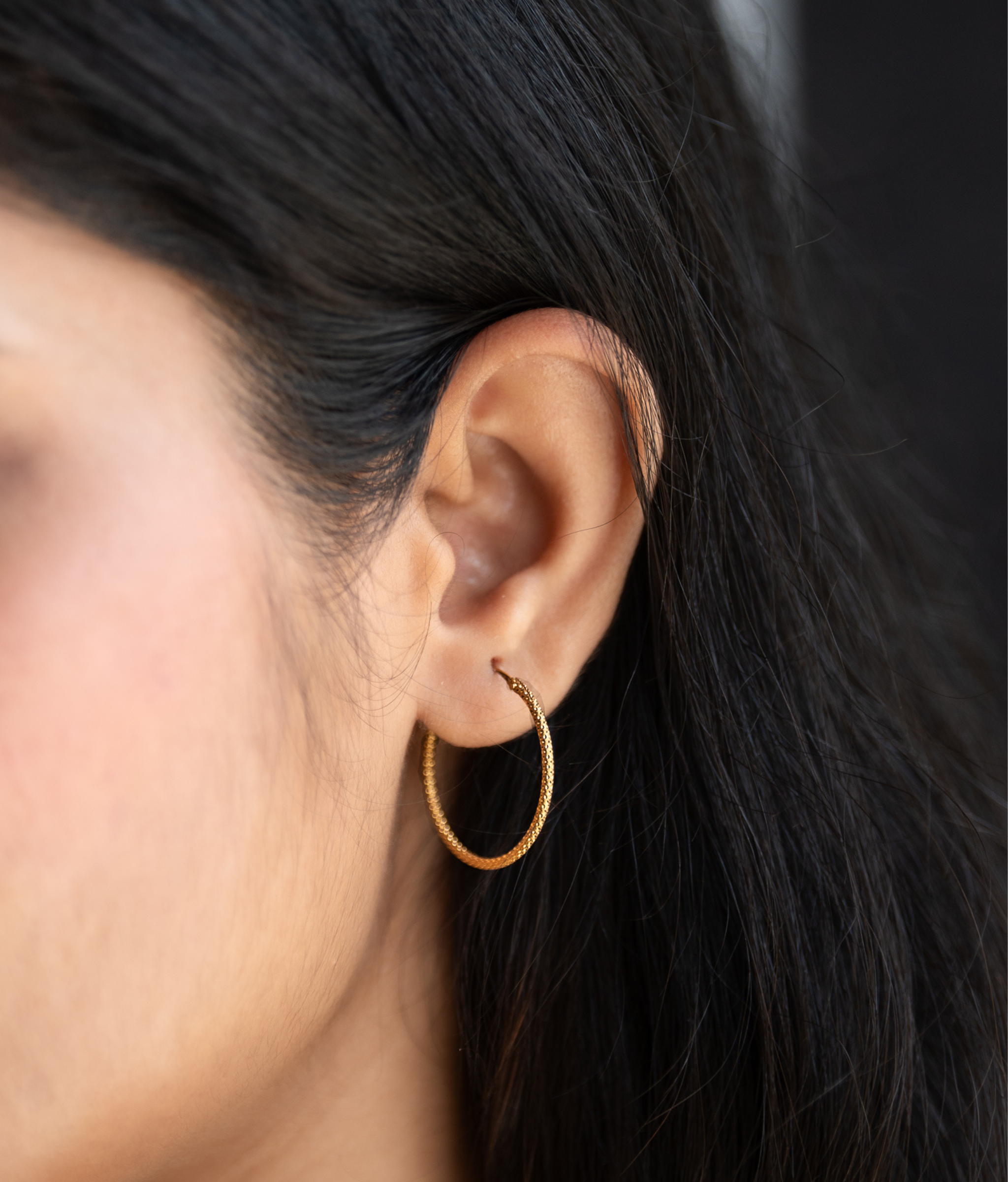 Zehra 22kt Gold Hoop Earrings