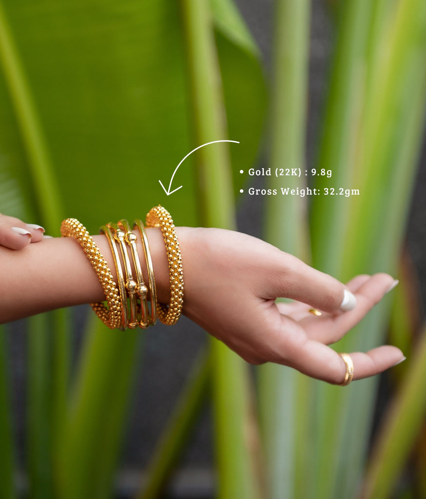 Pure gold shop bangles design