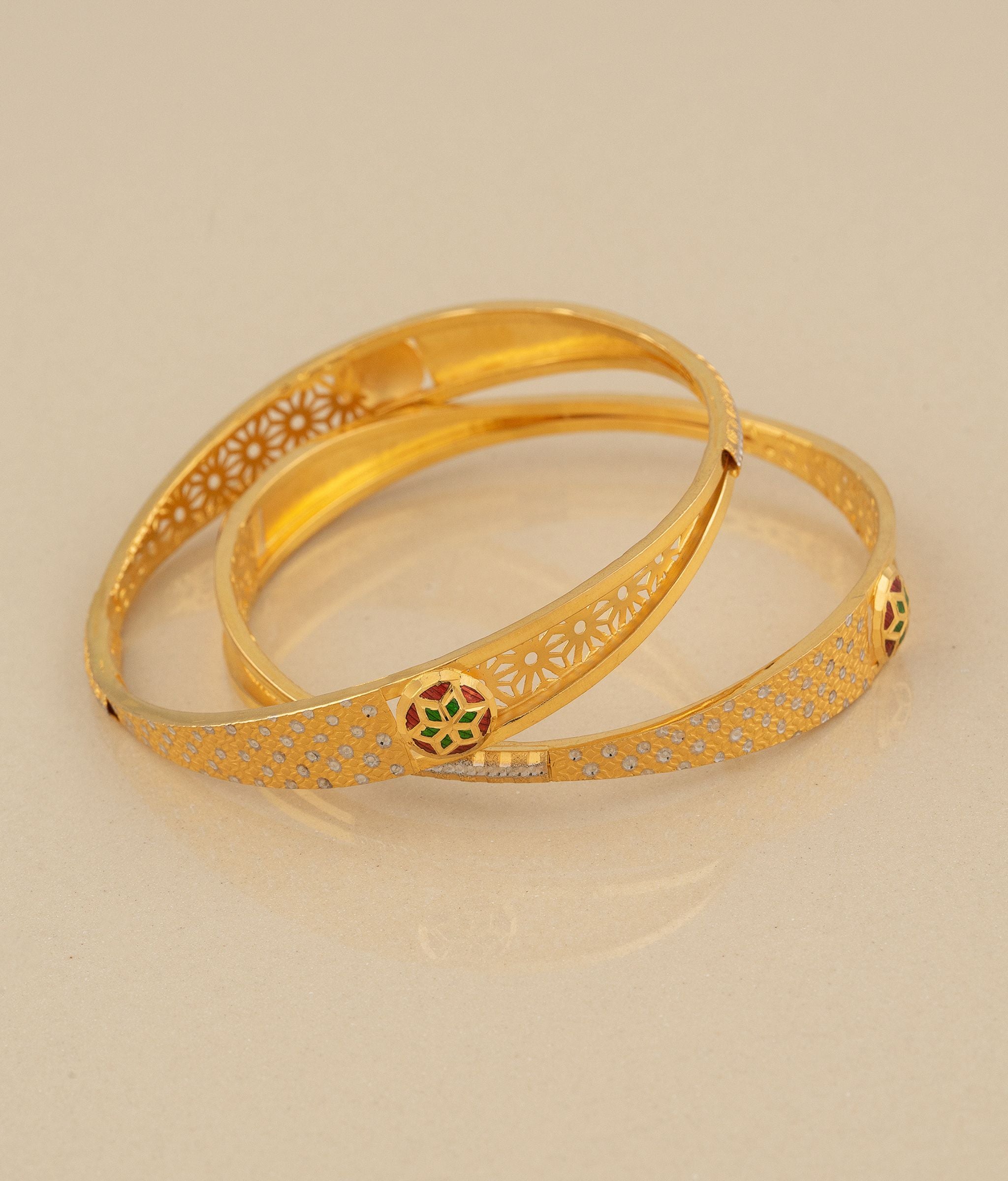 Aaliya Gold Bangles Set Of 2