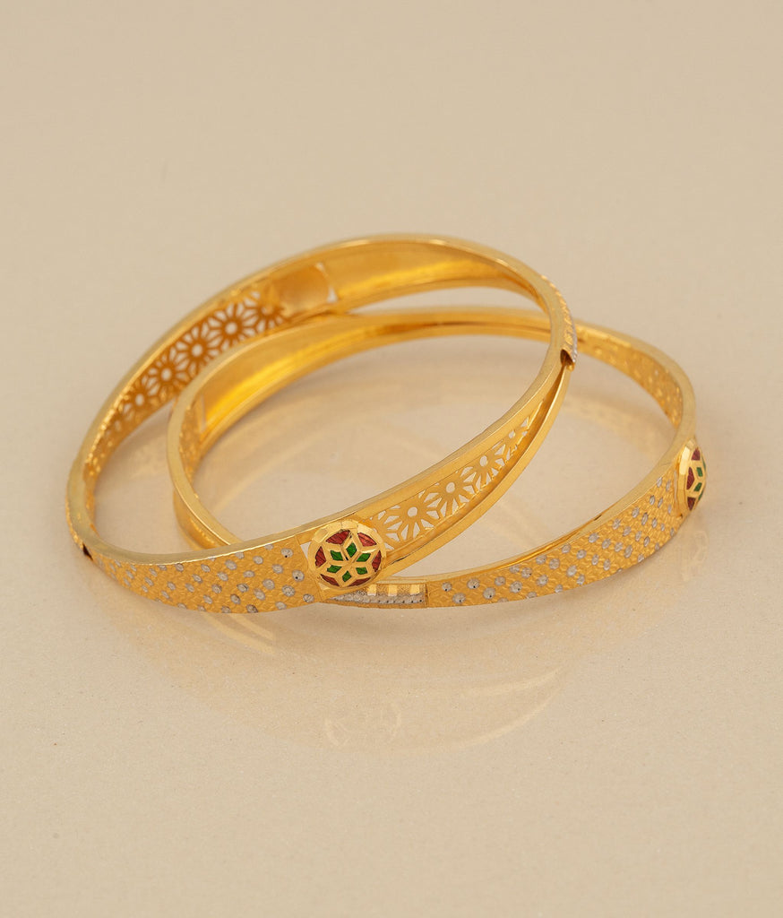 Aaliya Gold Bangles Set Of 2