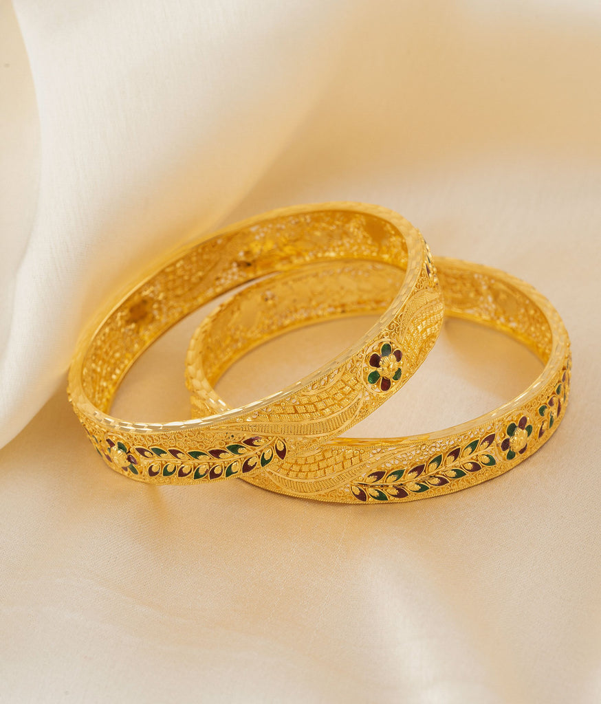 Asma Gold Bangles Set Of 2