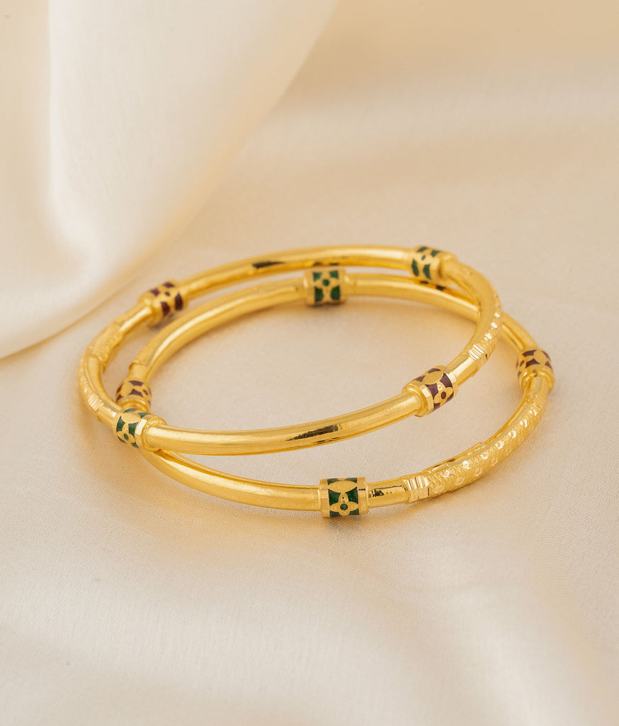 Buy Gold Bangles Online India with Latest Designs - Manubhai Jewellers