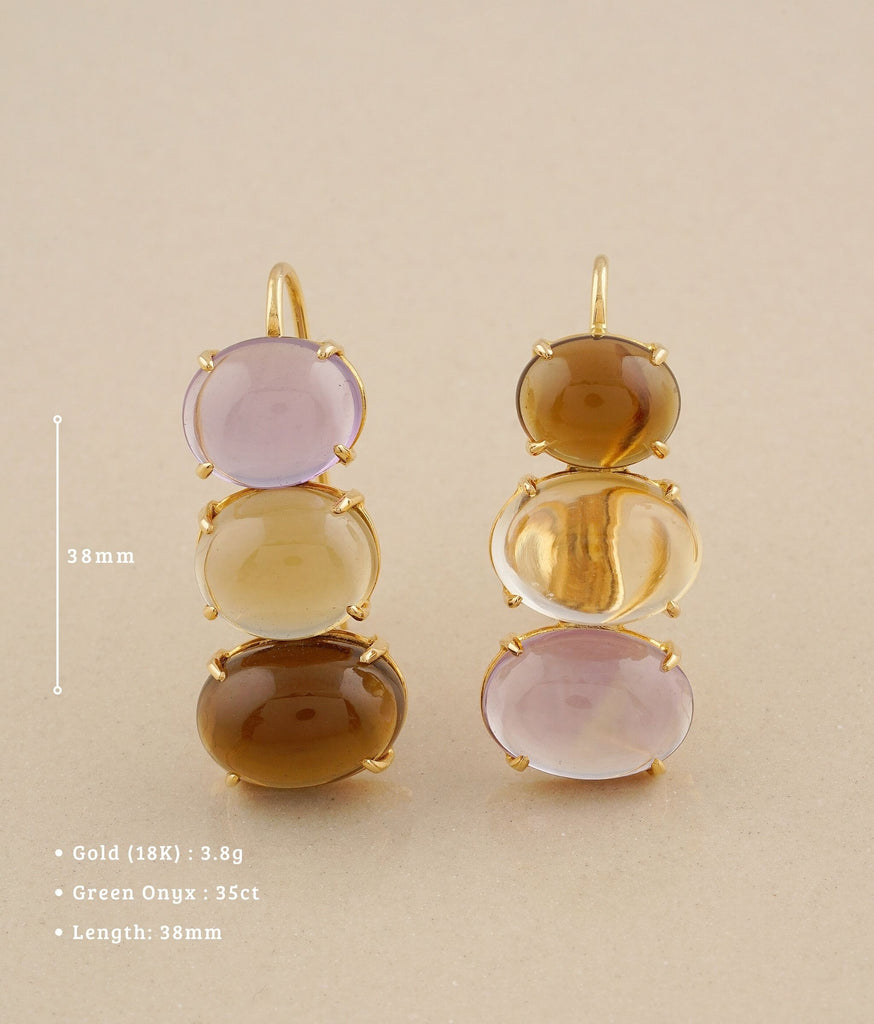 Annie Modern Gold Stud Earrings