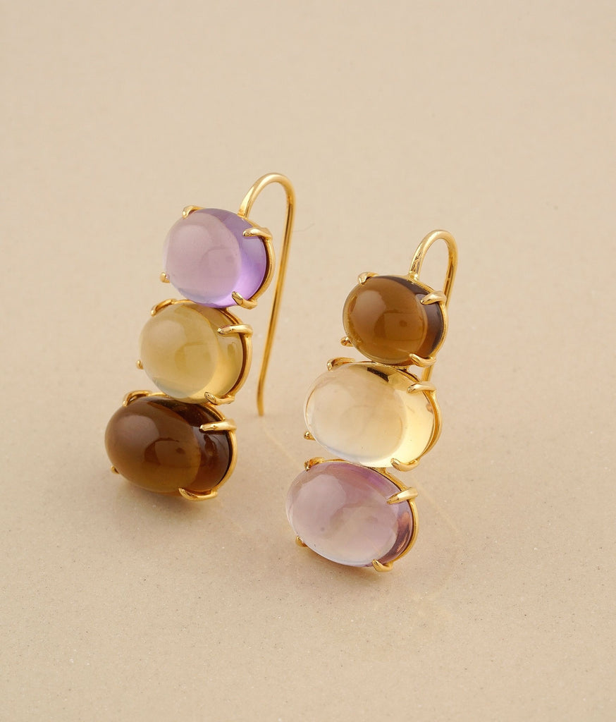 Annie Modern Gold Stud Earrings