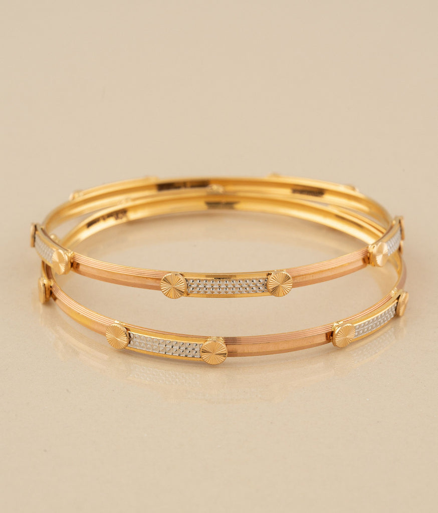 Araaya 22K Gold Bangles Set Of 2