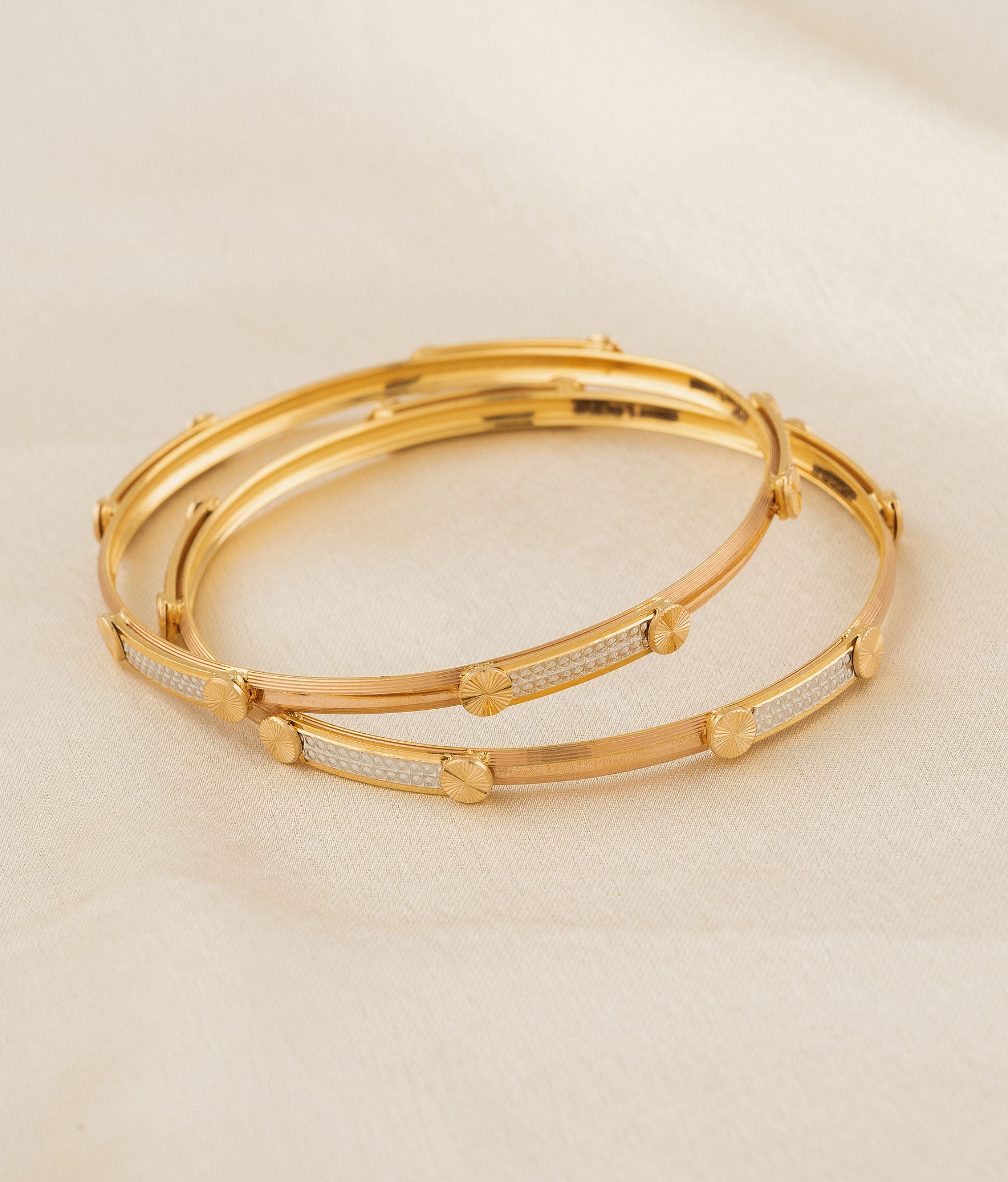 Araaya 22K Gold Bangles Set Of 2