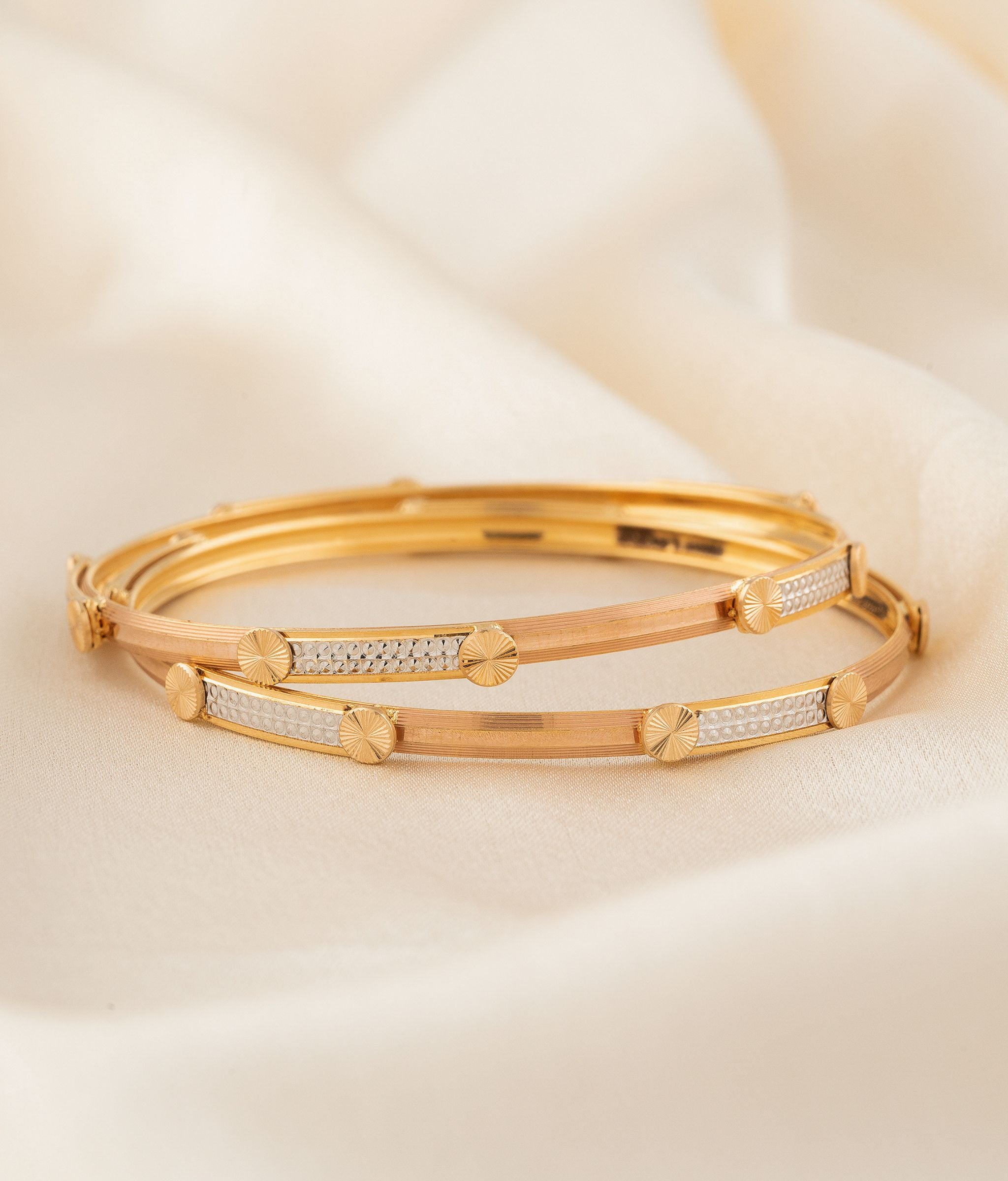 Araaya 22K Gold Bangles Set Of 2