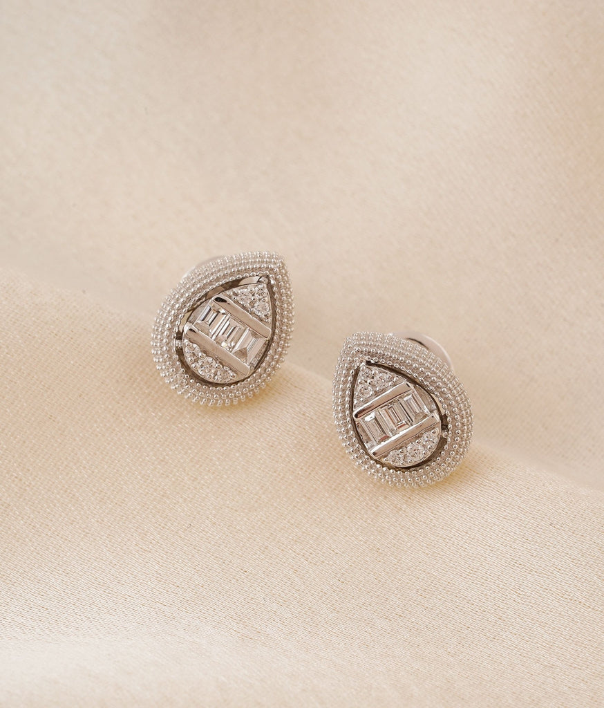 Boondi White Gold & Diamond Earrings
