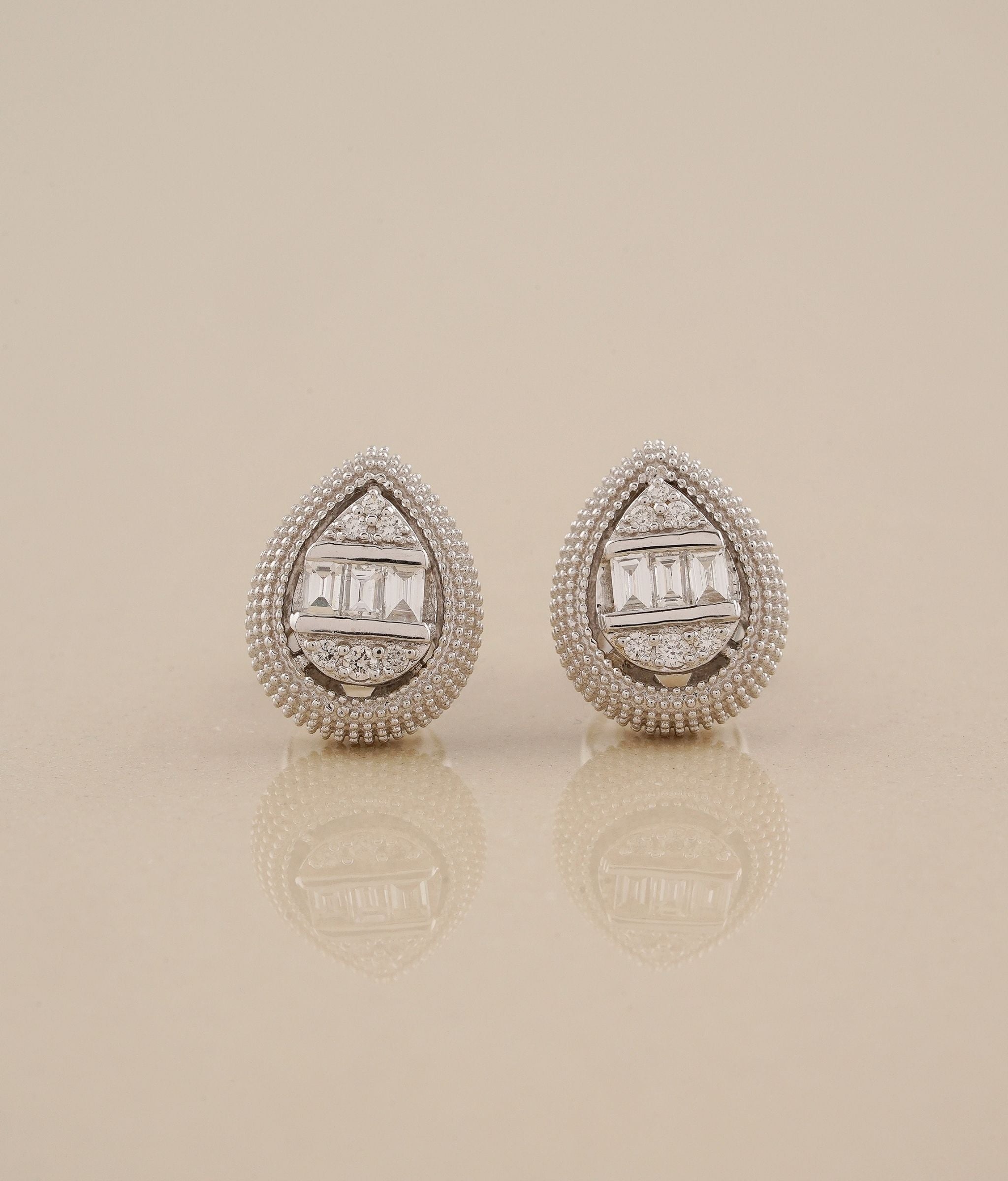 Boondi White Gold & Diamond Earrings