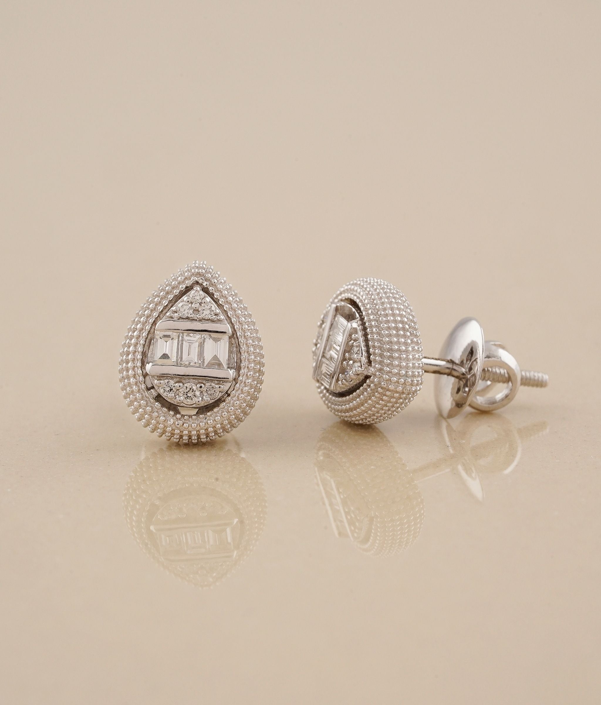 Boondi White Gold & Diamond Earrings