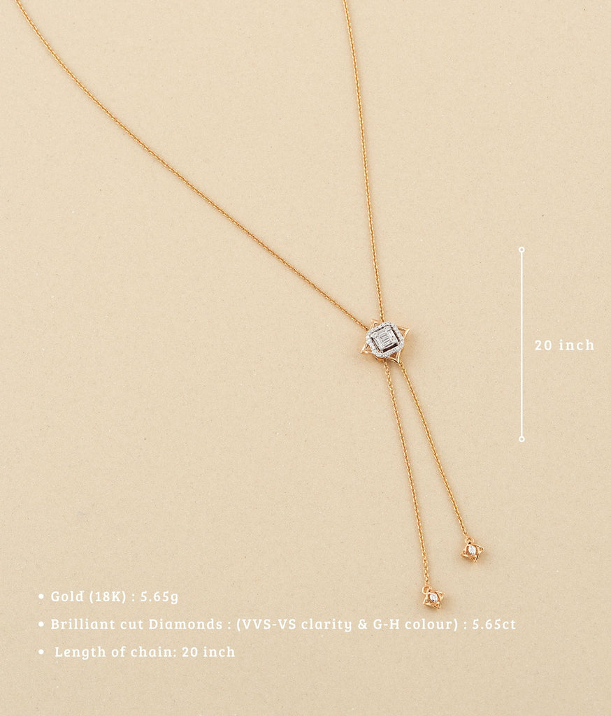 Cluster Diamond Pendant Necklace