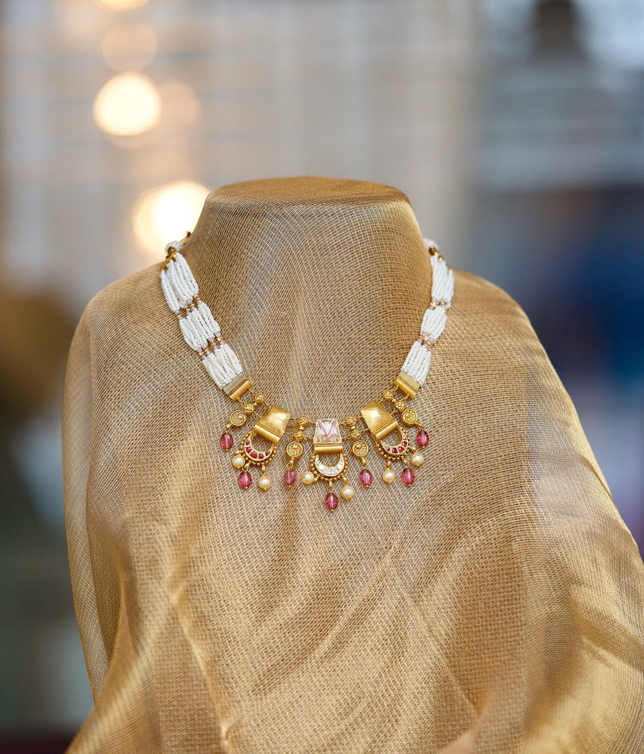 Damini 22K Gold Necklace Set R Narayan Jewellers R Narayan