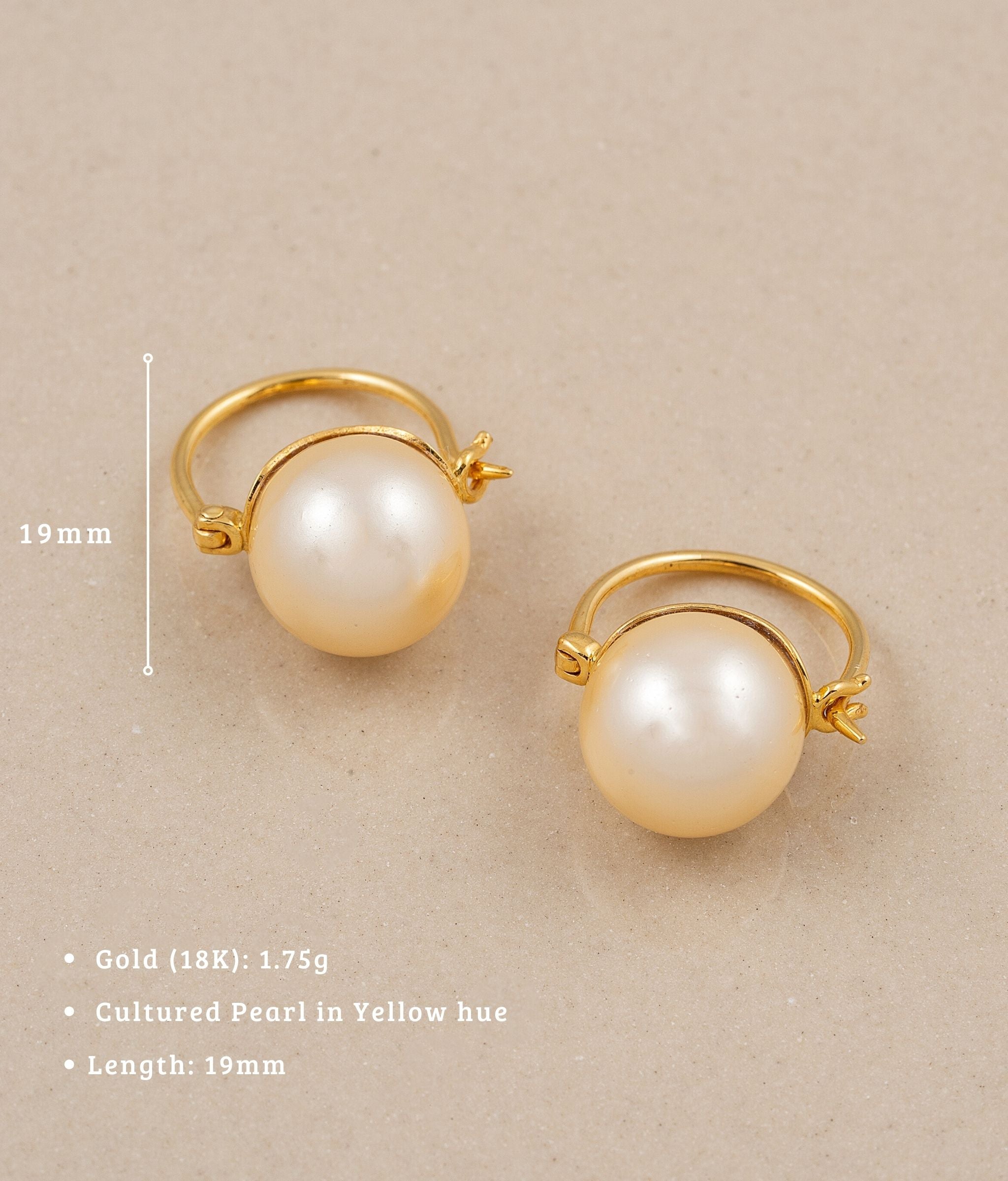 Dawn Pearl Earrings ( Yellow )
