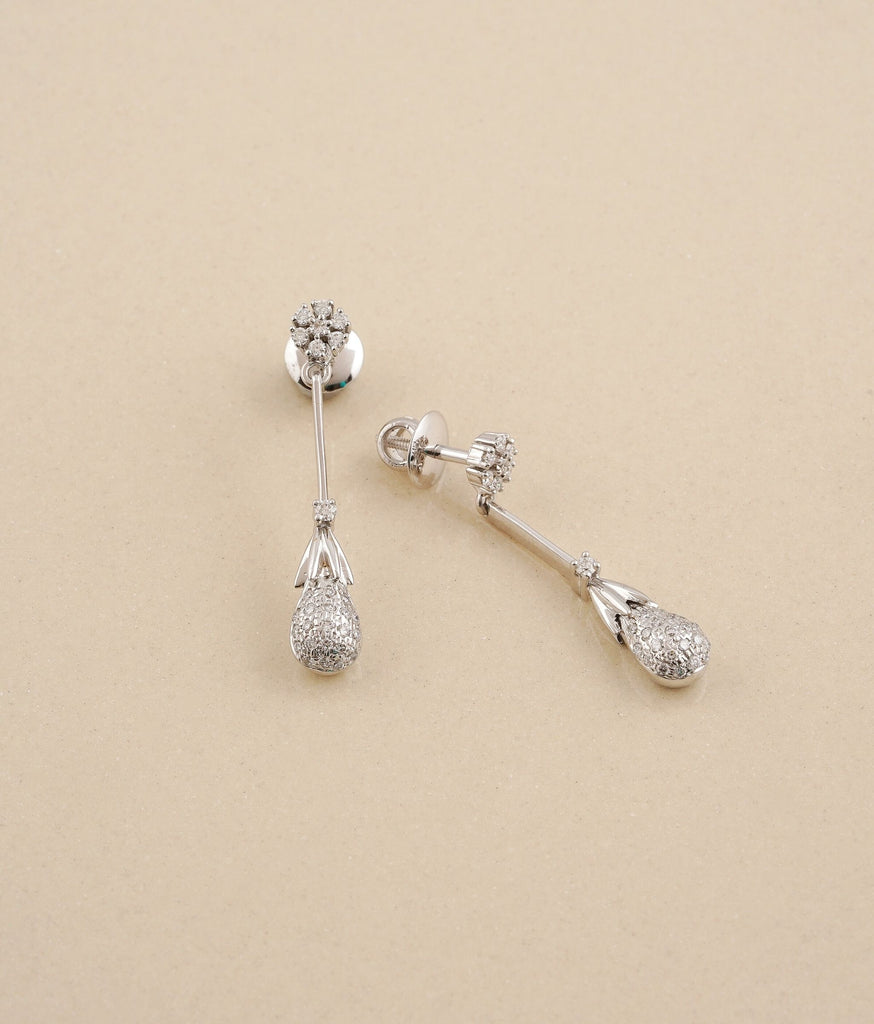 Dewdrops White Gold & Diamond Earrings