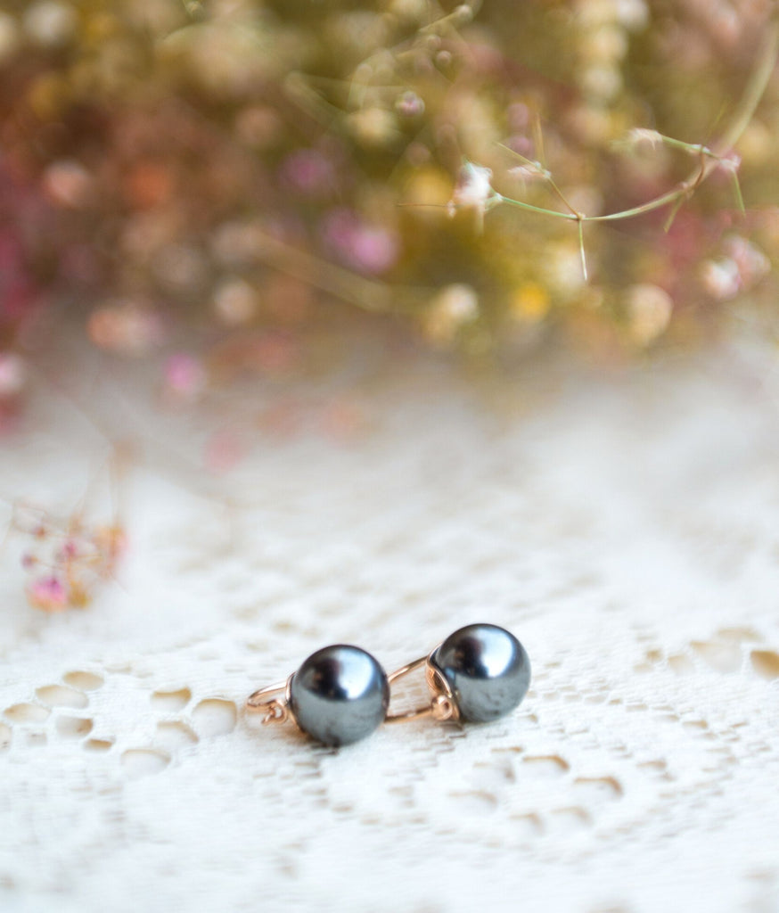 Earl Grey Pearl Earrings