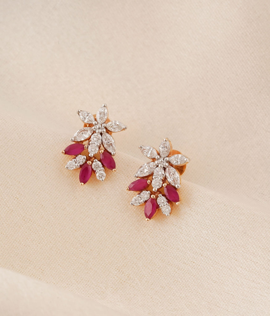 The Sirisha 18k Rose Gold Diamond Studs  EFIF Diamonds  EFIF Diamond  Jewellery