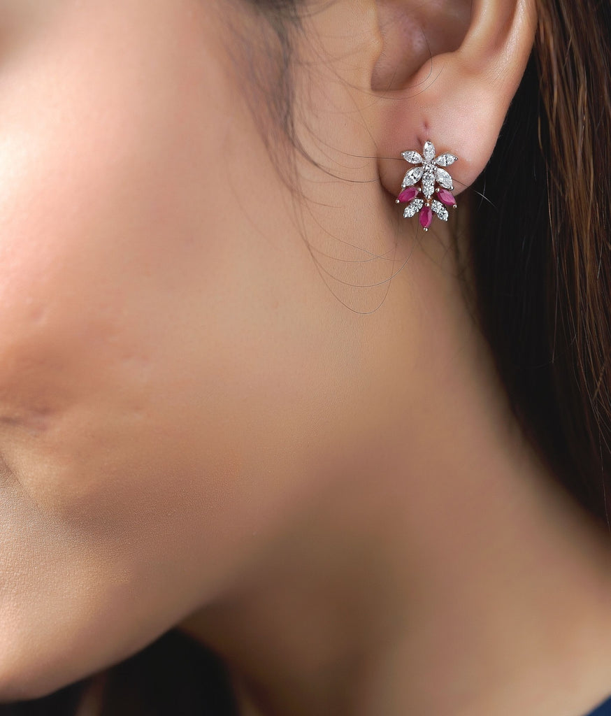 Essence White Gold & Diamond Earrings