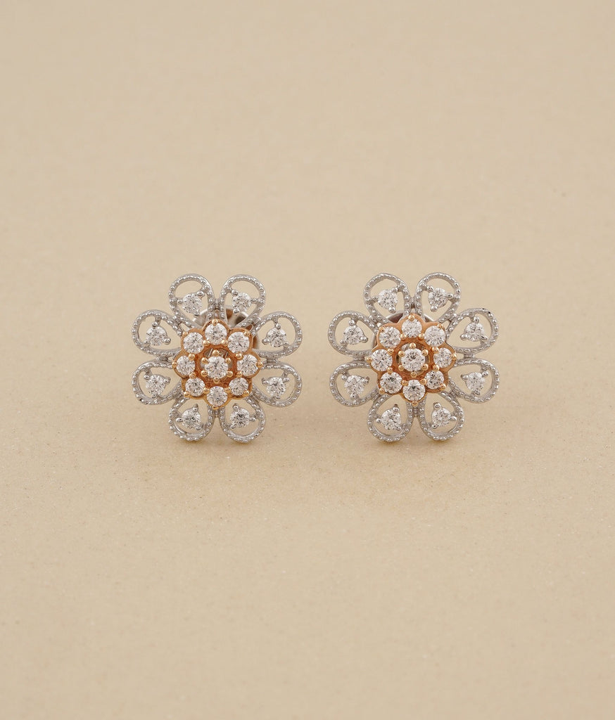 Flury White Gold & Diamond Earrings